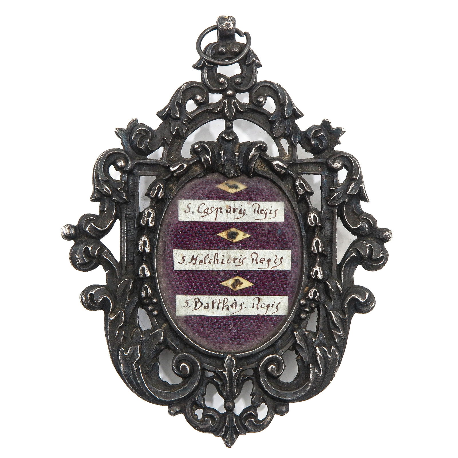 A Sealed Multi-Theca: Containing three relics of the Three Kings: Caspar, Melchior, and Balthasar (patron saints of travelers and merchants), height 12 cm. You are purchasing the theca; the relics are a gift.