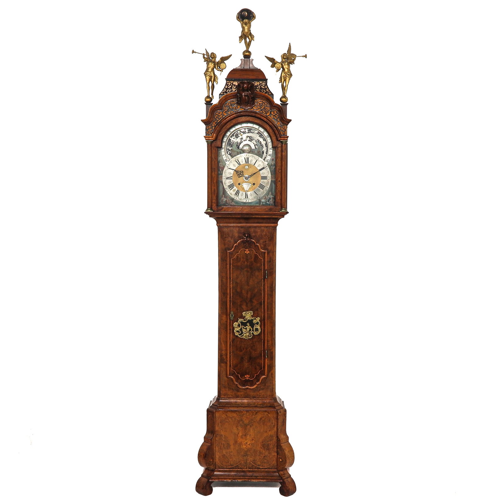 A Very Rare Standing Clock with Planisphere: with planisphere, signed Dames Starre Hoorn