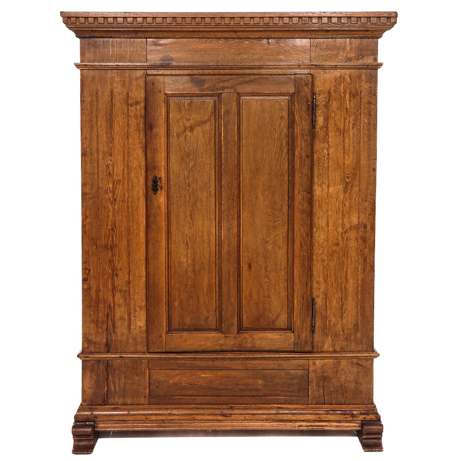 An 18th Century Cabinet: 18th century, oak, with one door, 129 x 171 x 56 cm