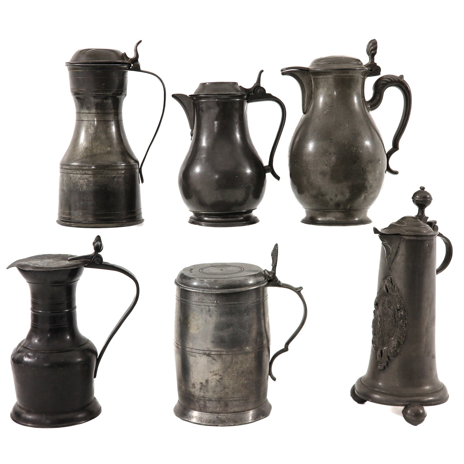 A Group of Antique Pewter Jugs (1 of 10)