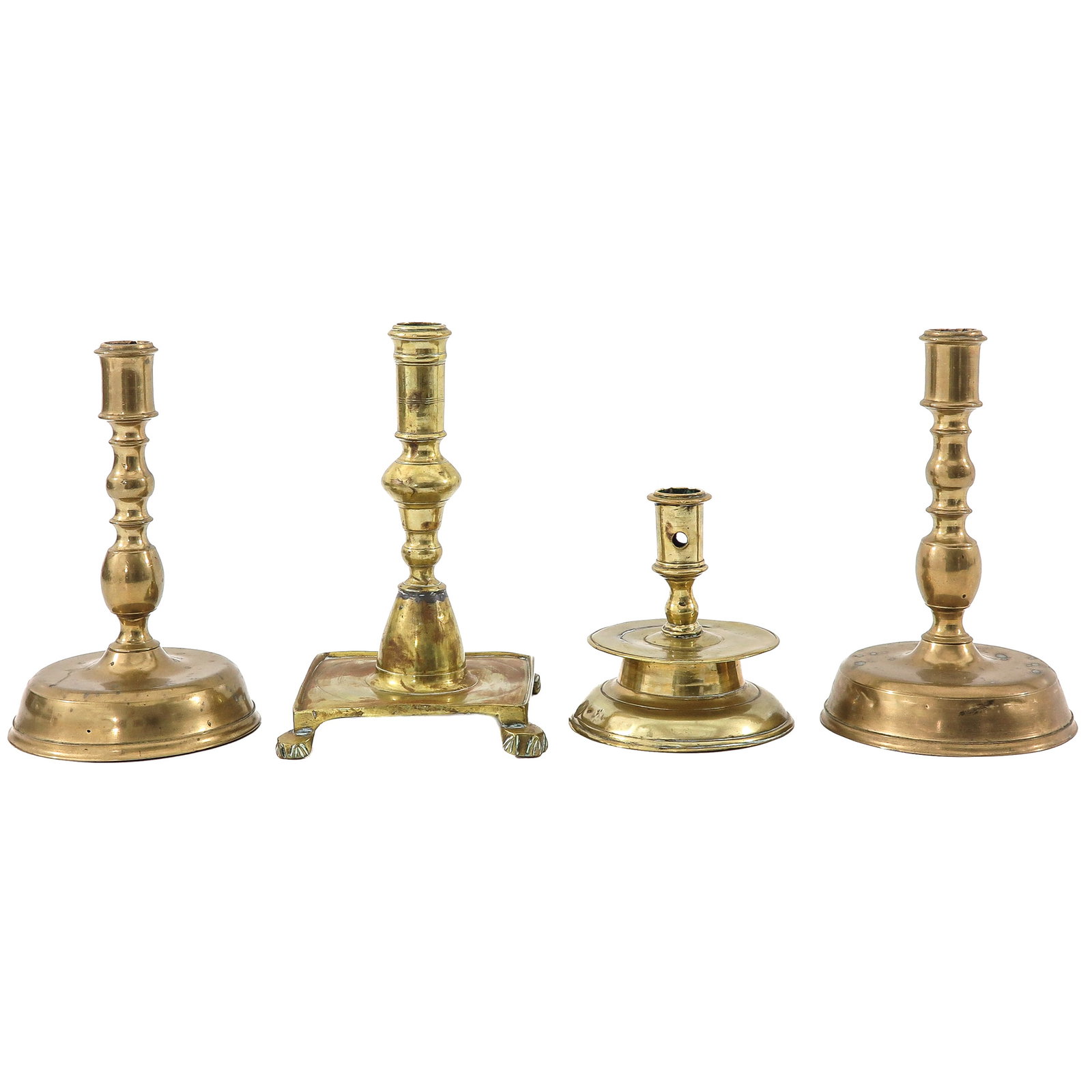 A Lot of 4 17th Century Candlesticks (1 of 9)