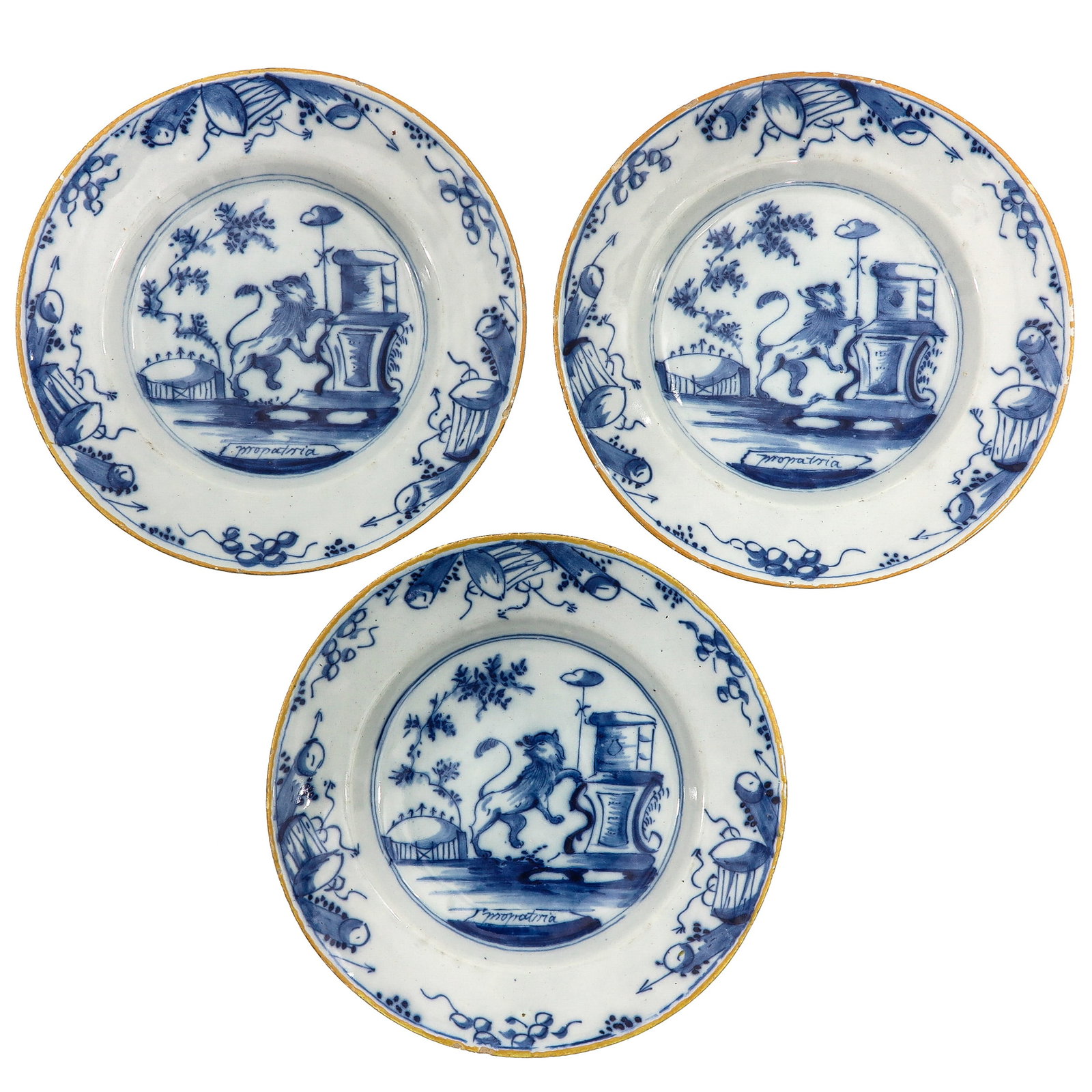 A Group of 3 Delft Plates (1 of 9)