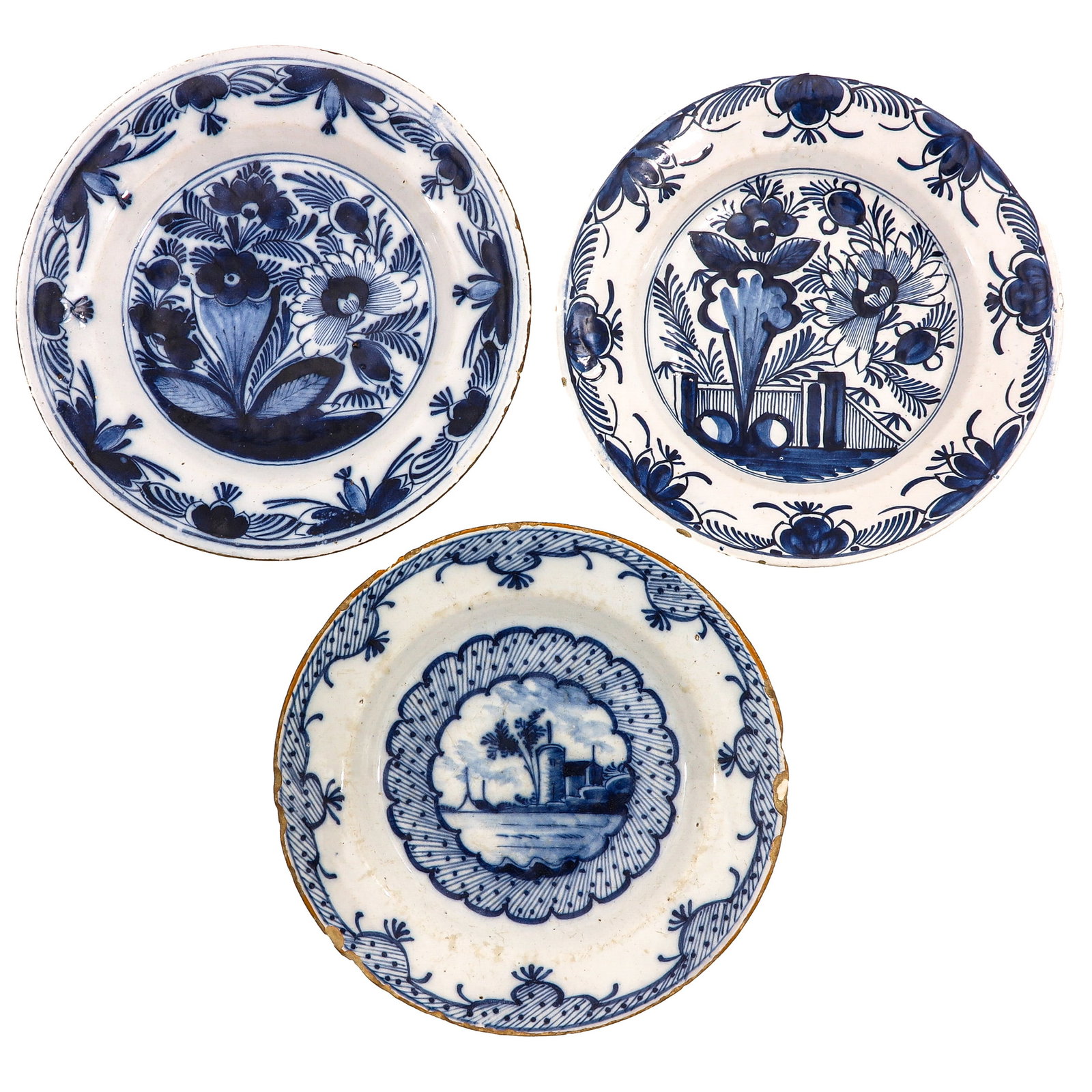 A Group of 3 Delft Plates (1 of 8)