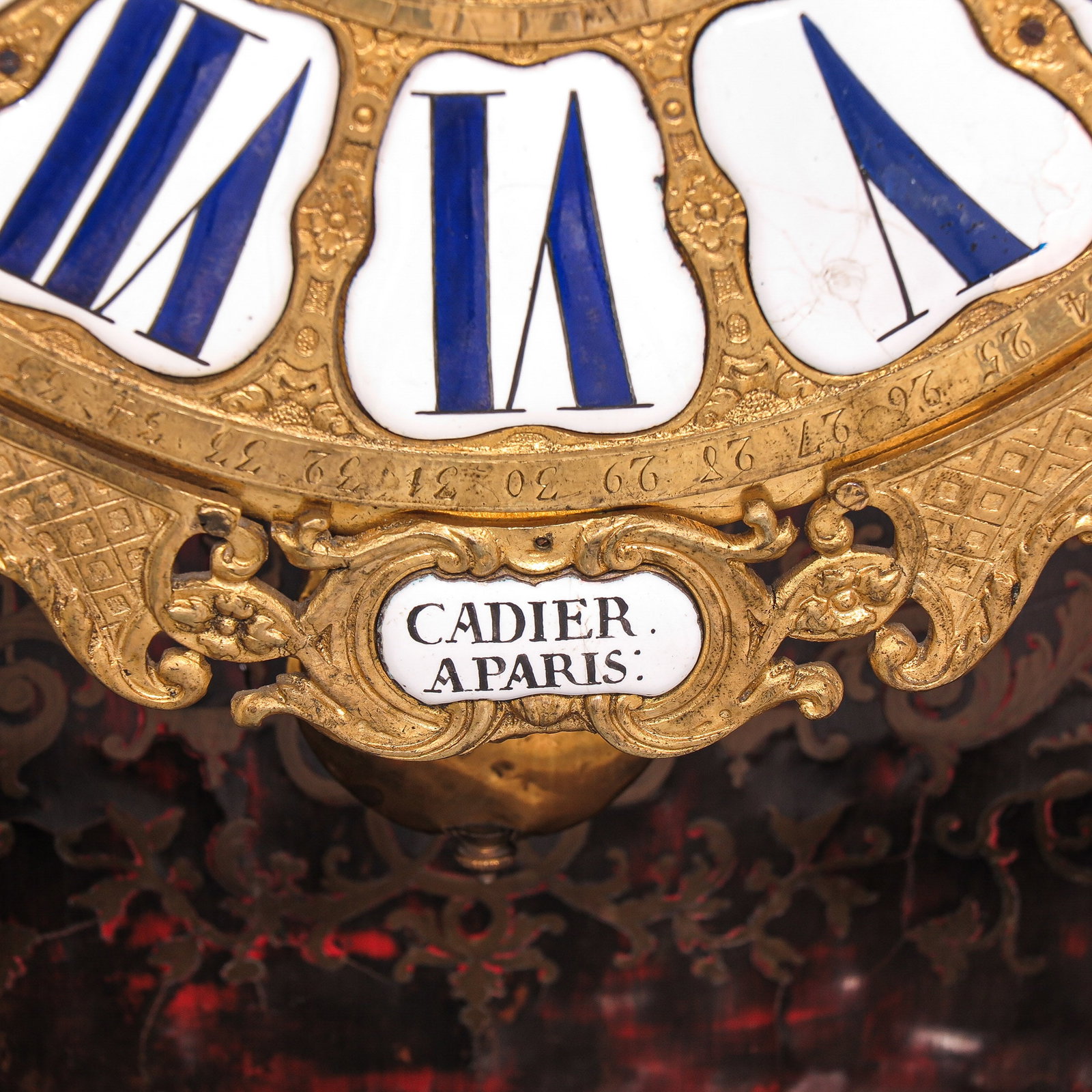A Console Clock signed Cadier á Paris - 6