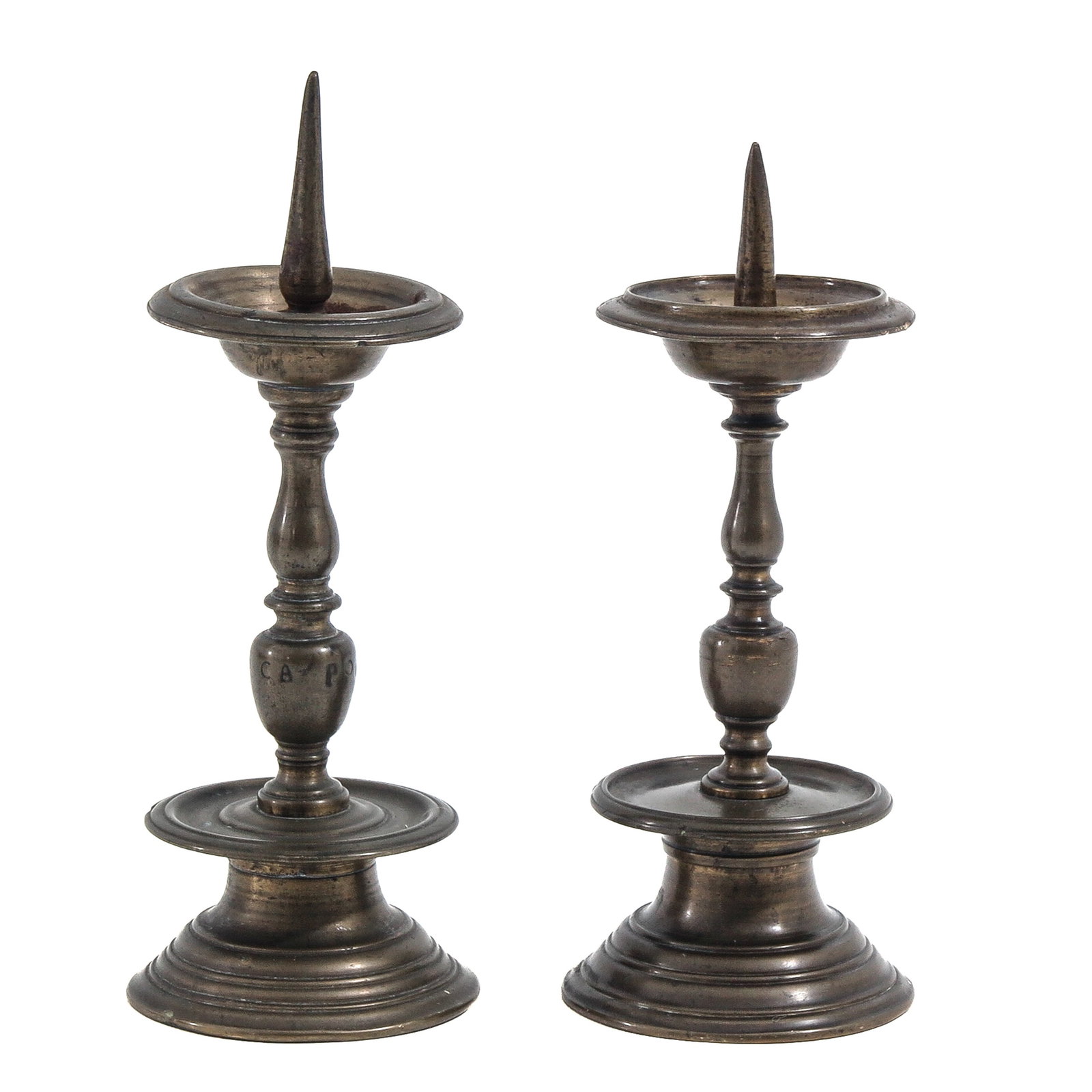 A Pair of Bronze Candlesticks (1 of 7)