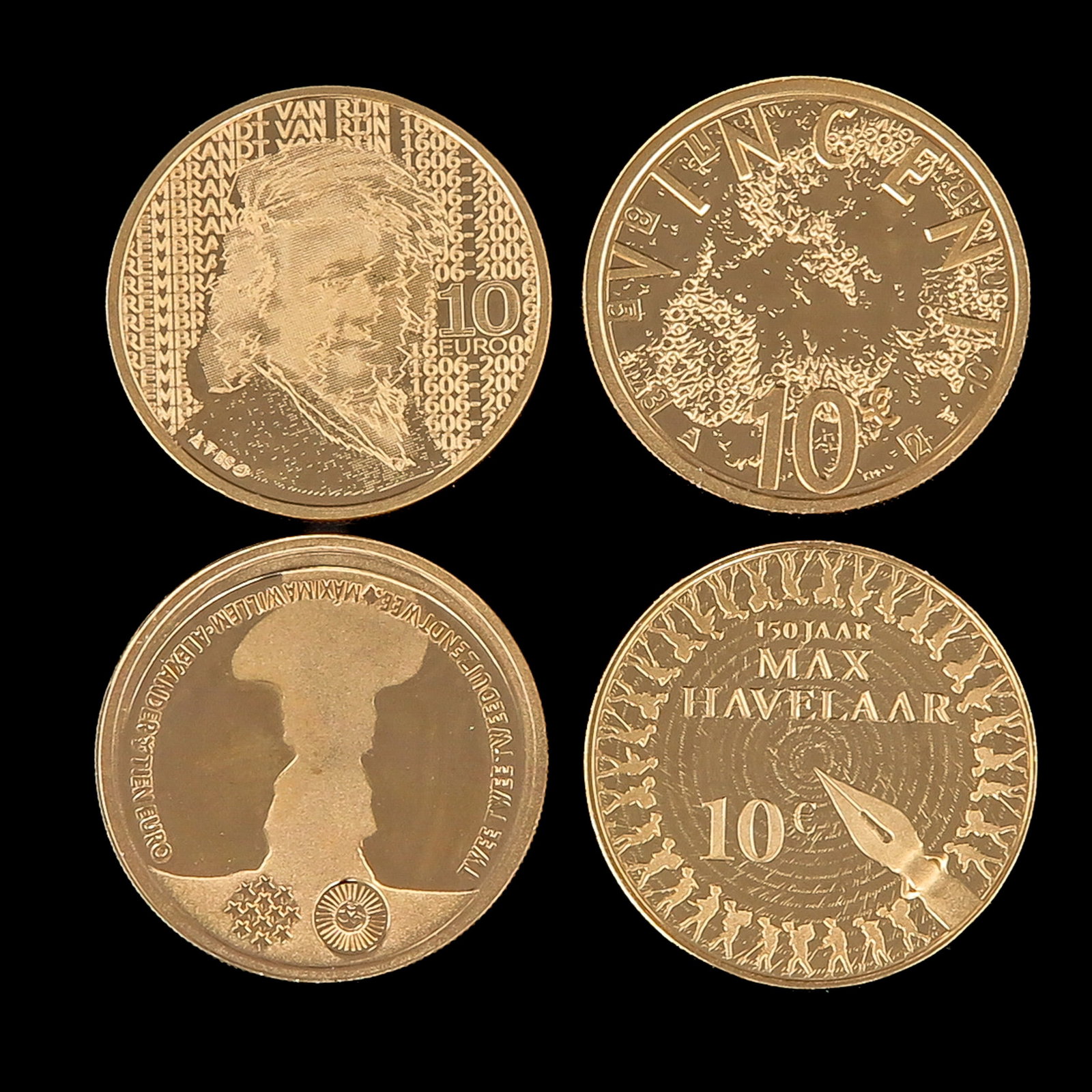 A Group of Coins: coins, including gold Max Havelaar