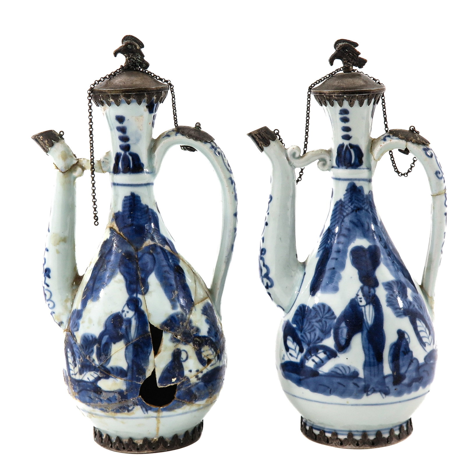 A Pair of Blue and White Arita Ewers (1 of 6)