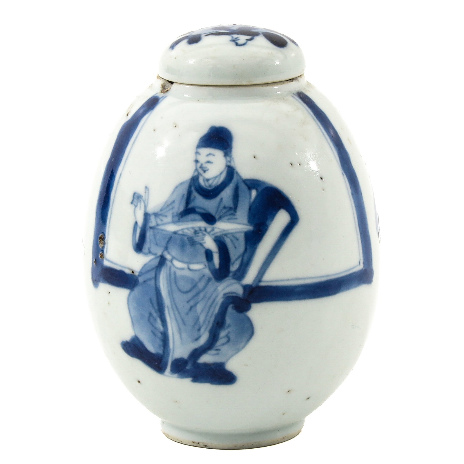 A Blue and White Covered Tea Caddy (1 of 6)