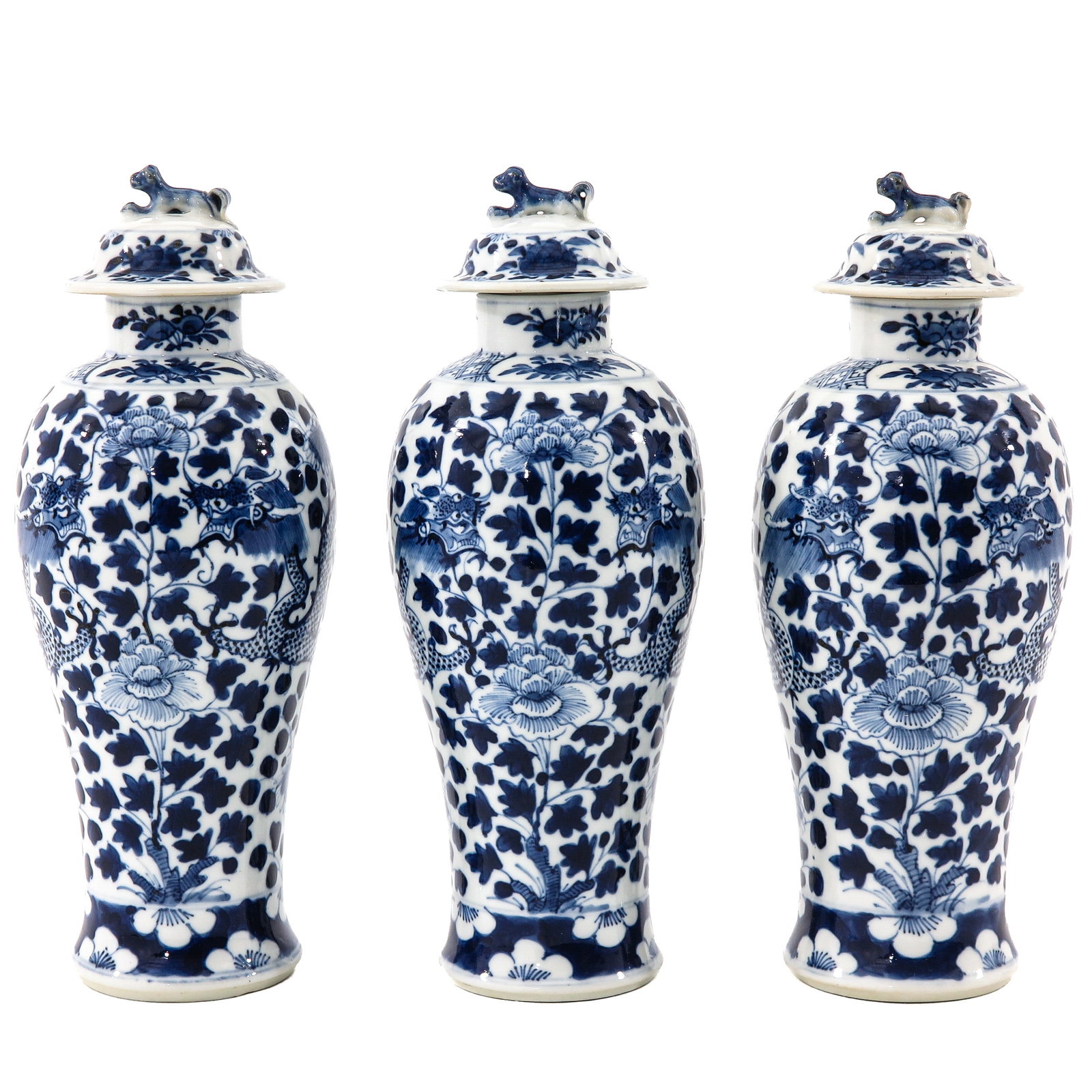 A Group of 3 Garniture Vases (1 of 6)
