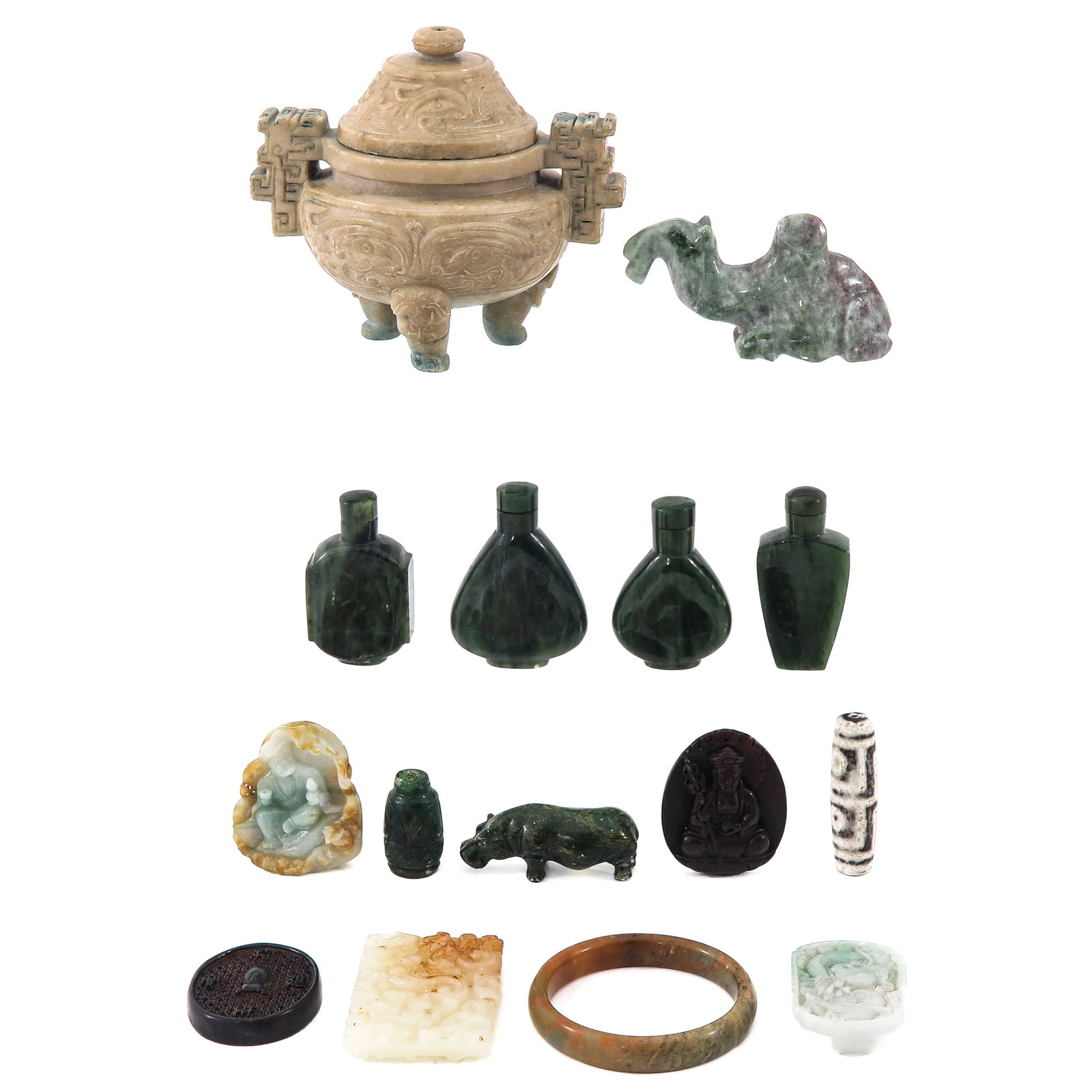 A Collection of Chinese Hardstone Carvings (1 of 8)