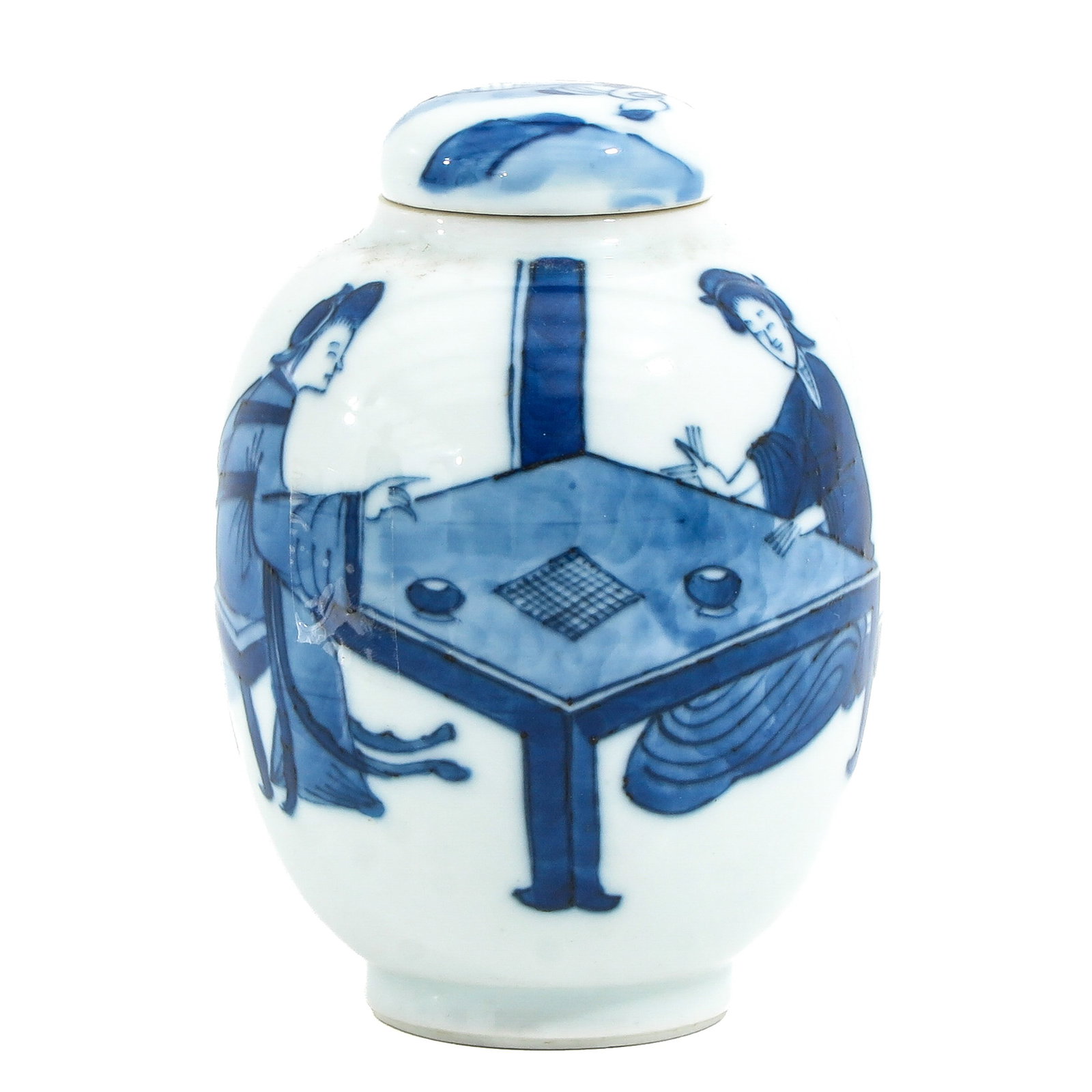 A Blue and White Covered Tea Caddy (1 of 6)