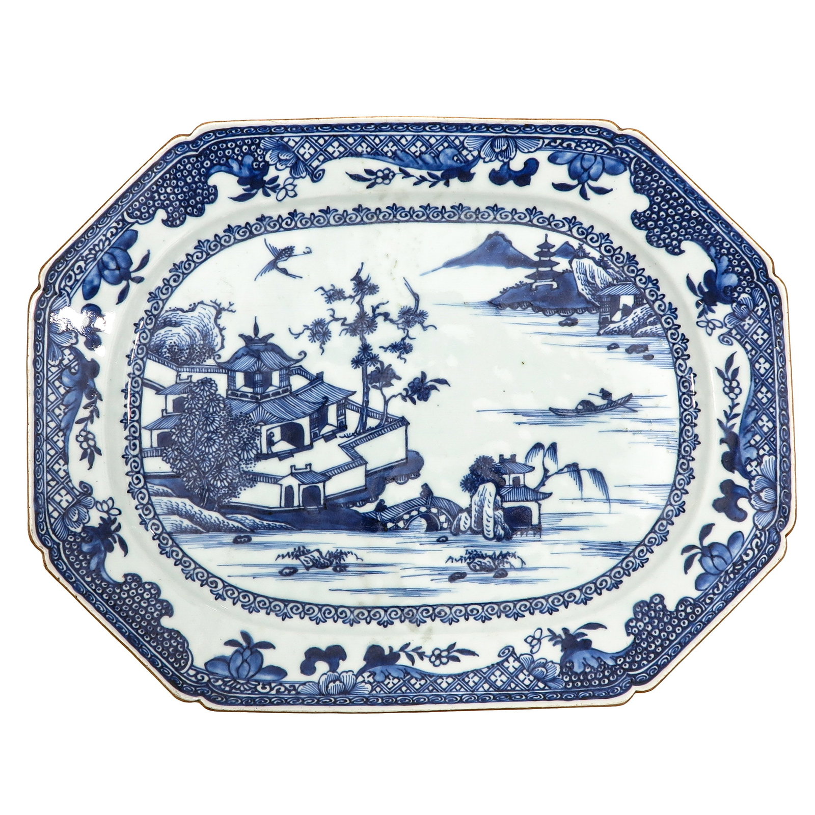 A Blue and White Serving Tray (1 of 2)