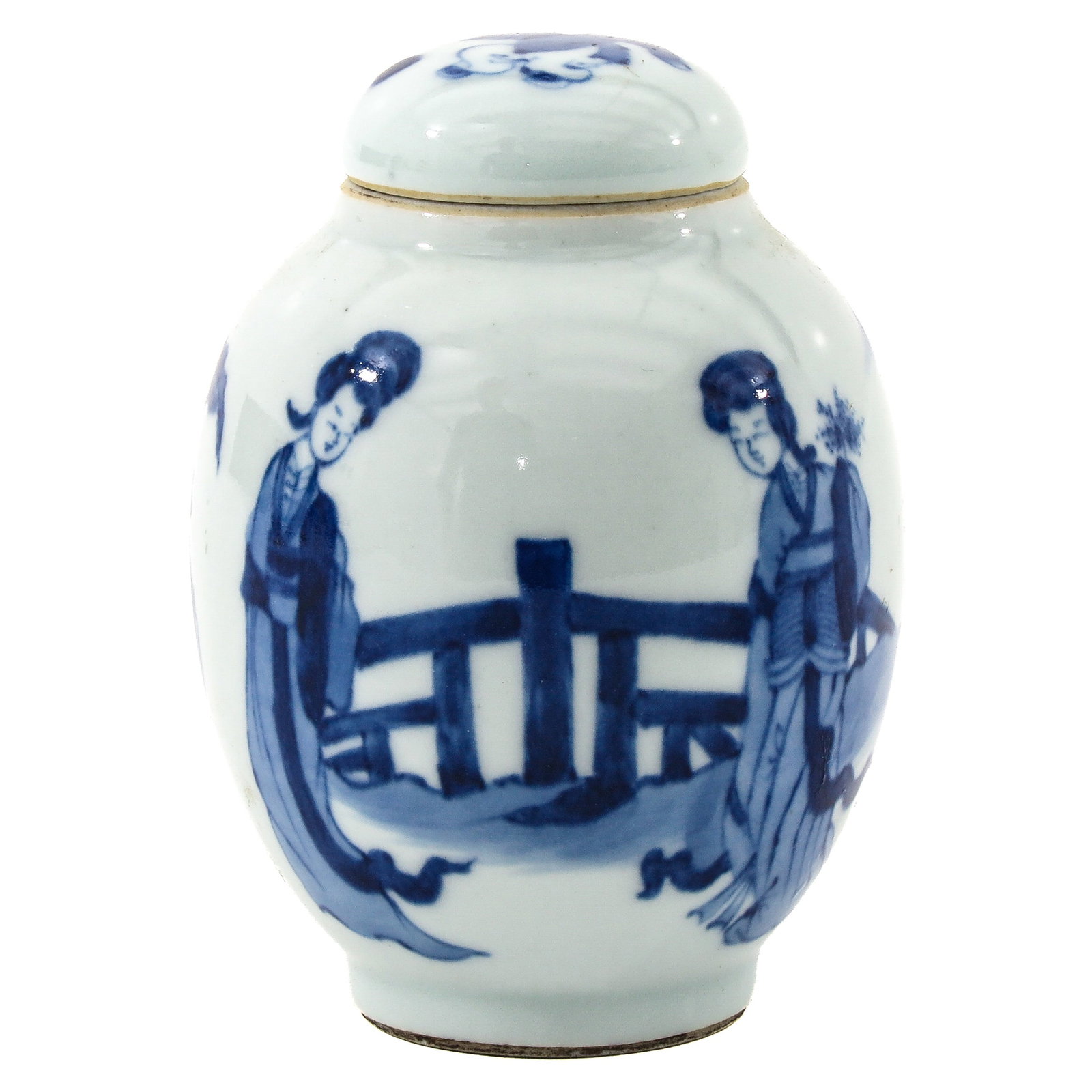 A Blue and White Covered Tea Caddy (1 of 6)