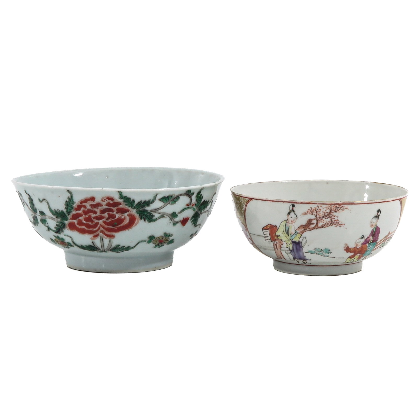 A Lot of 2 Famille Rose Bowls (1 of 6)
