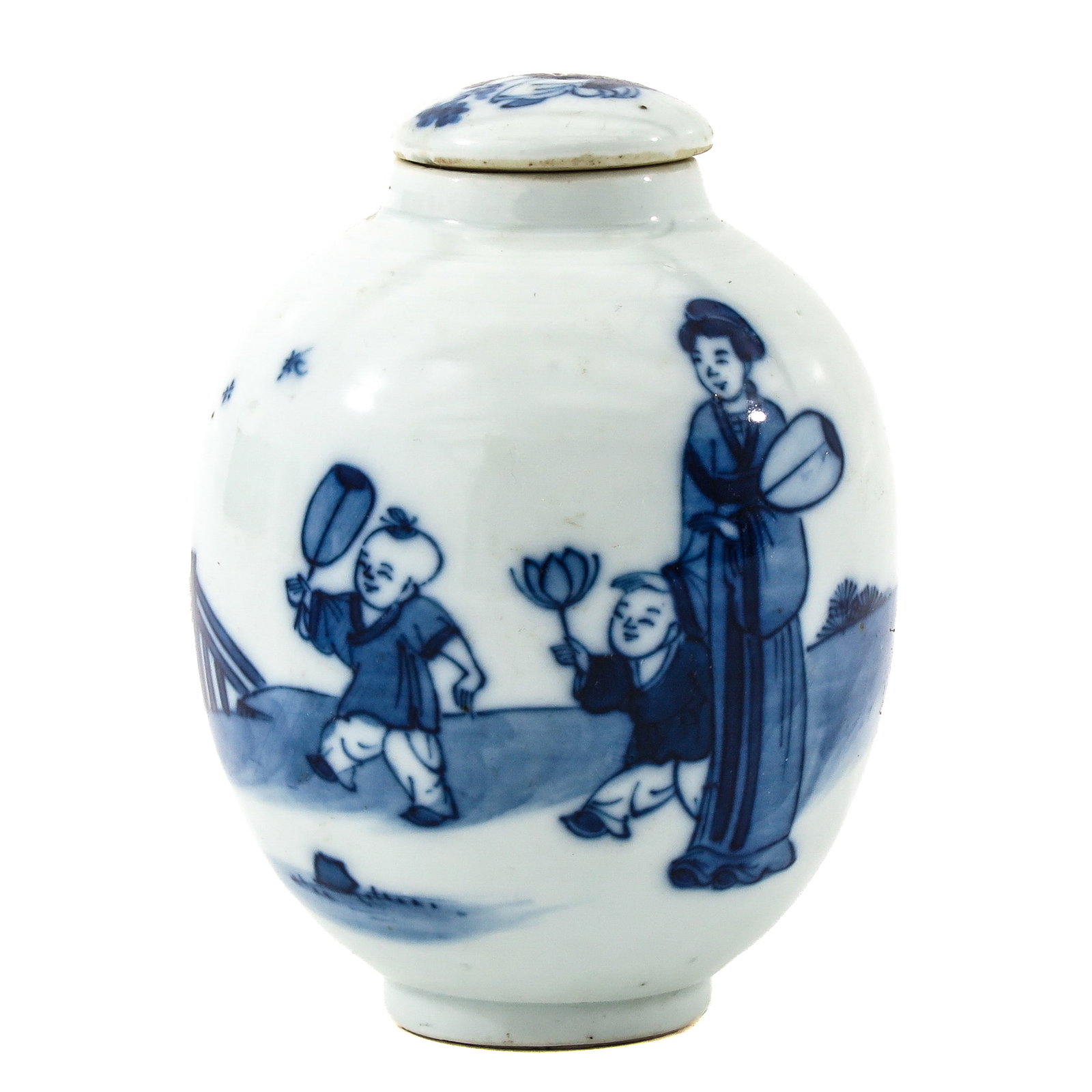 A Blue and White Covered Tea Caddy (1 of 6)