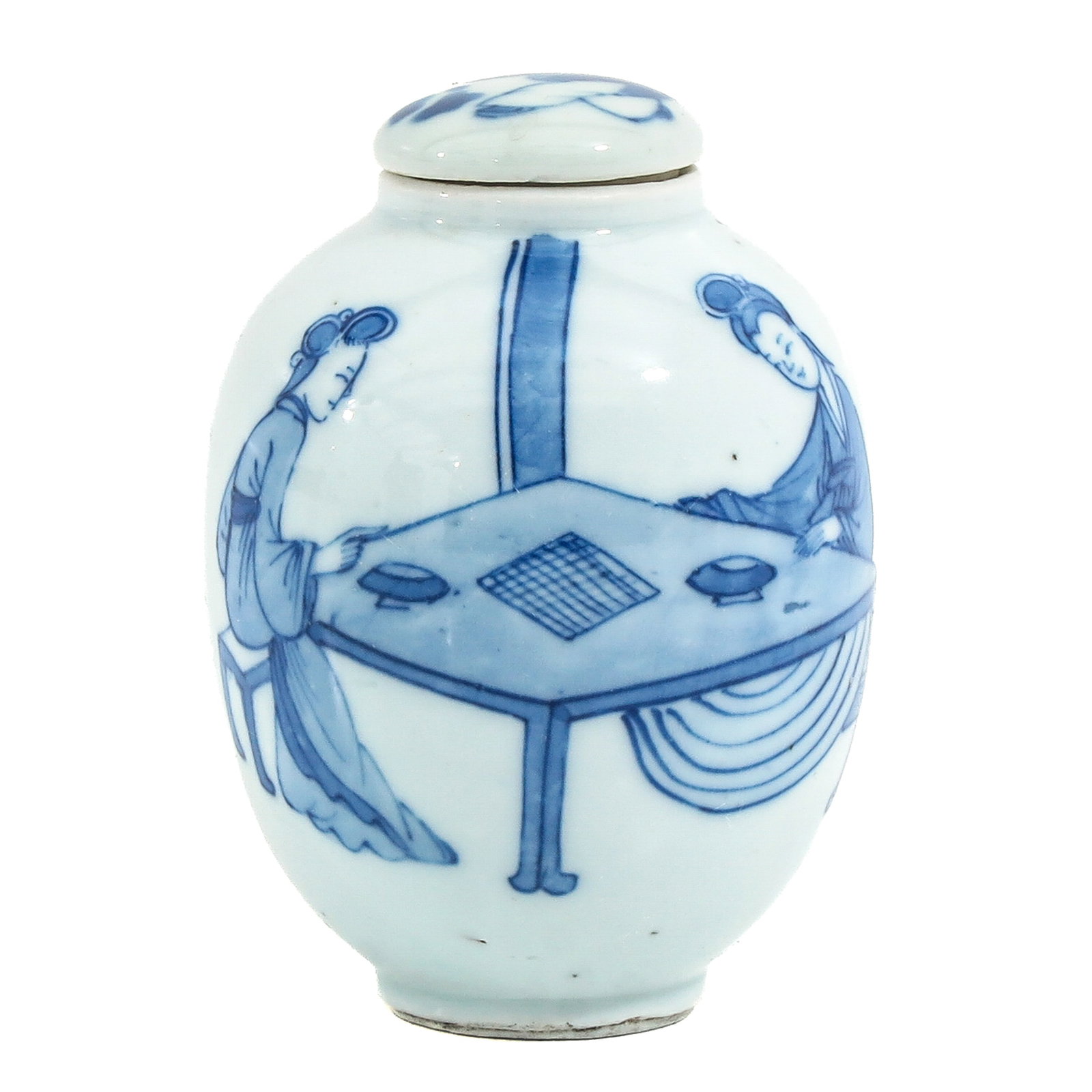 A Blue and White Covered Tea Caddy (1 of 6)