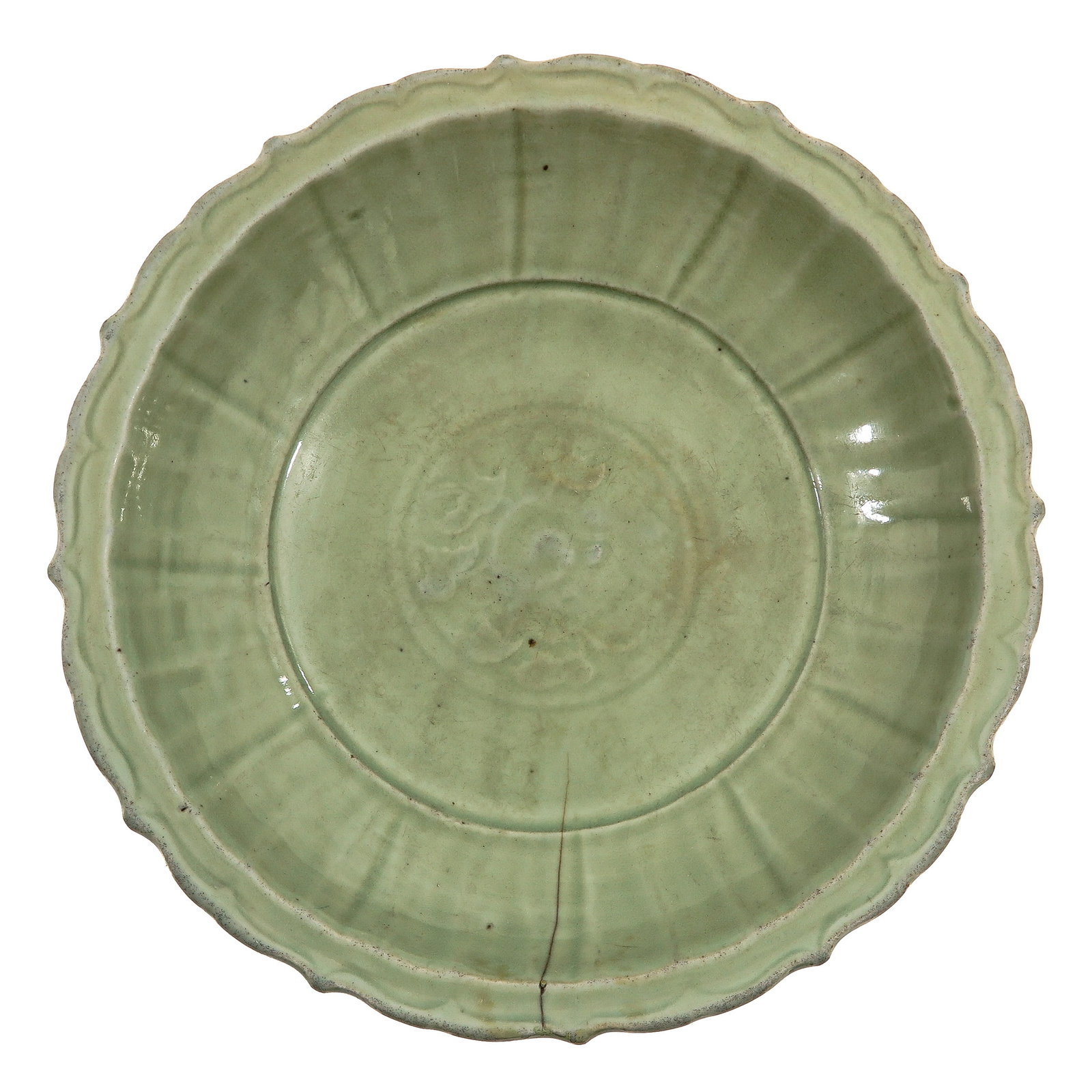 A Celadon Glazed Longquan Charger (1 of 4)