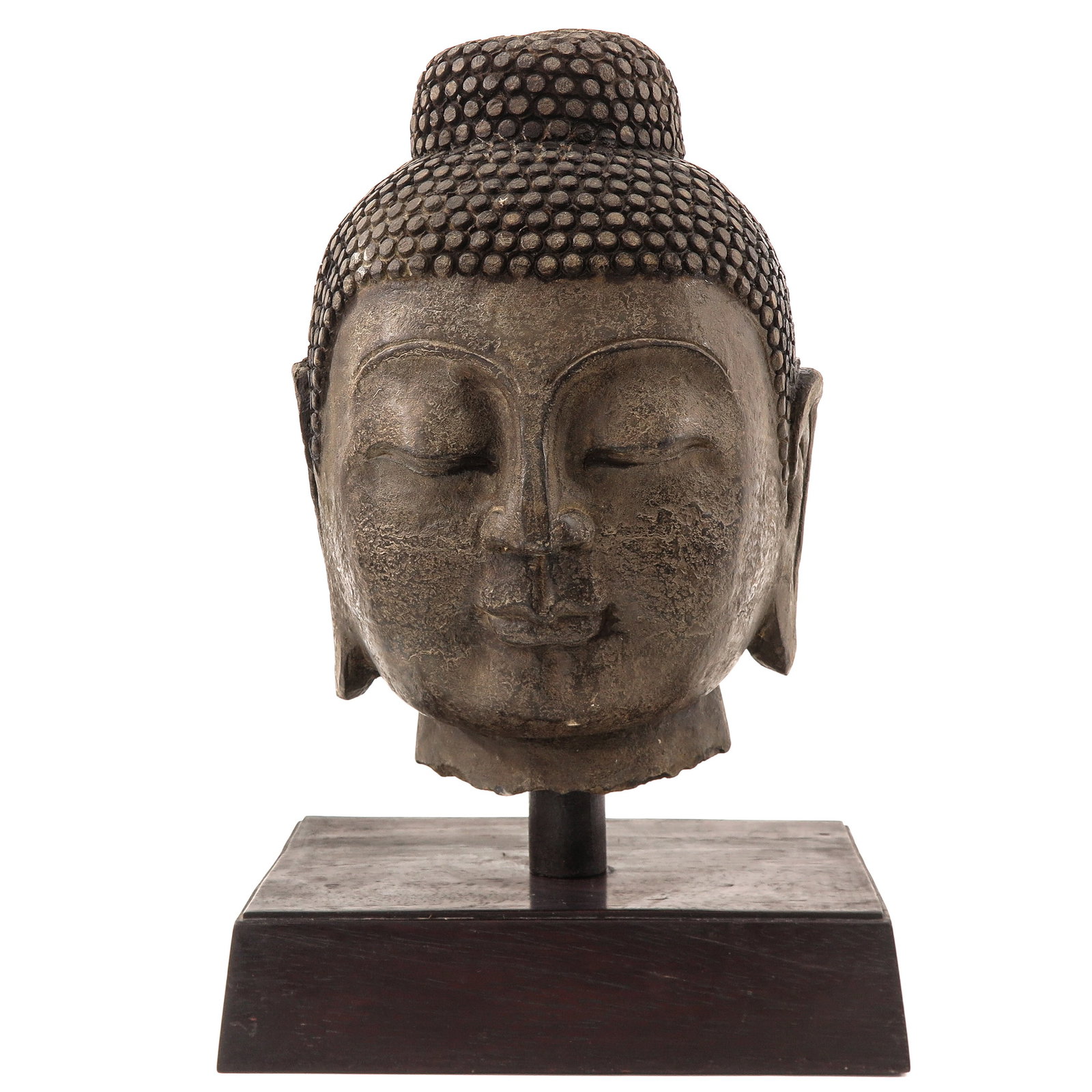 A Carved Stone Buddha Head (1 of 9)