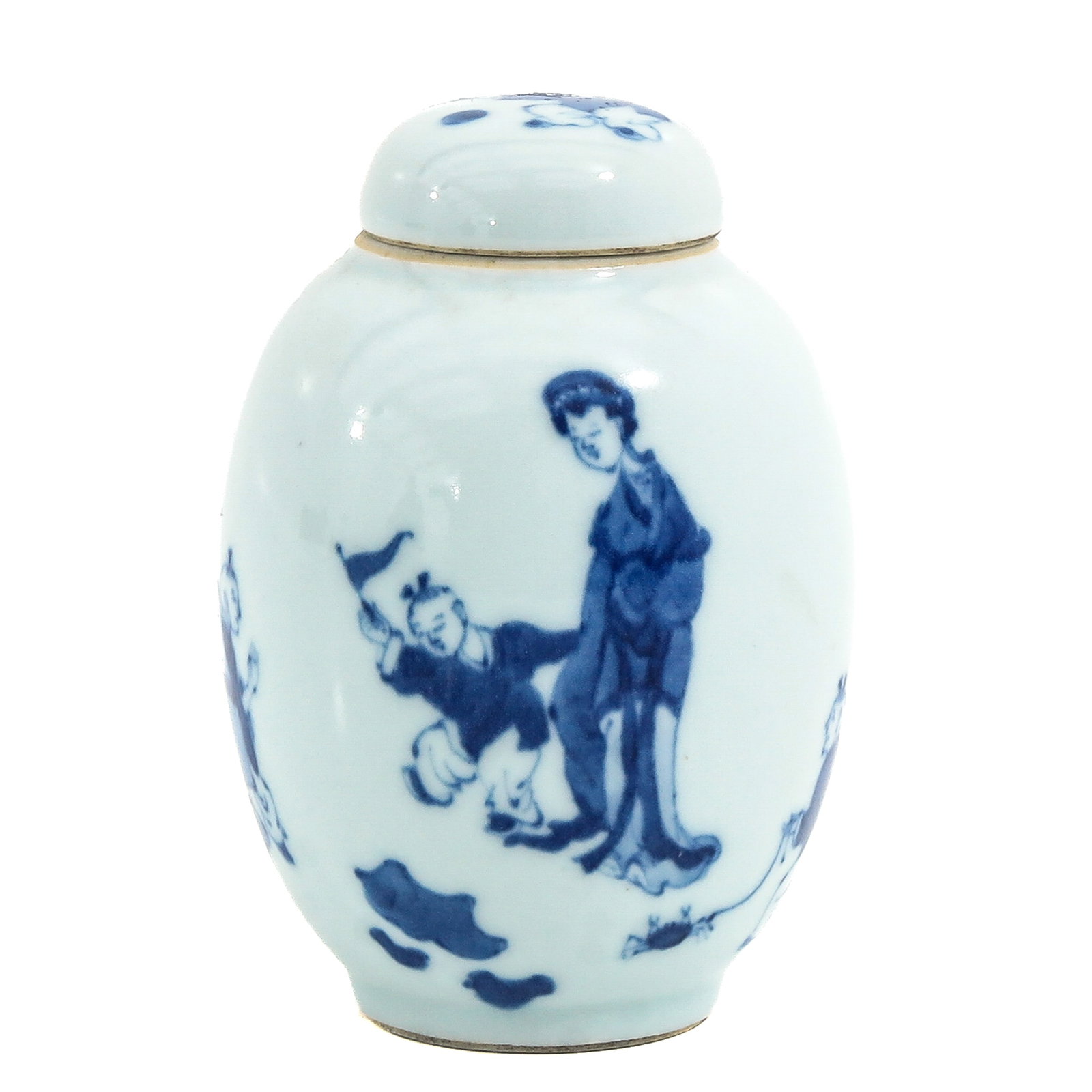 A Blue and White Covered Tea Caddy (1 of 6)