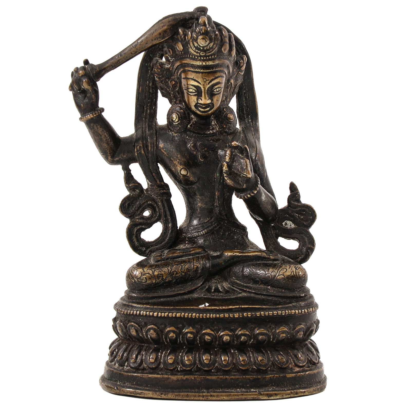 A Bronze Bodhisattva Manjushri Sculpture (1 of 6)