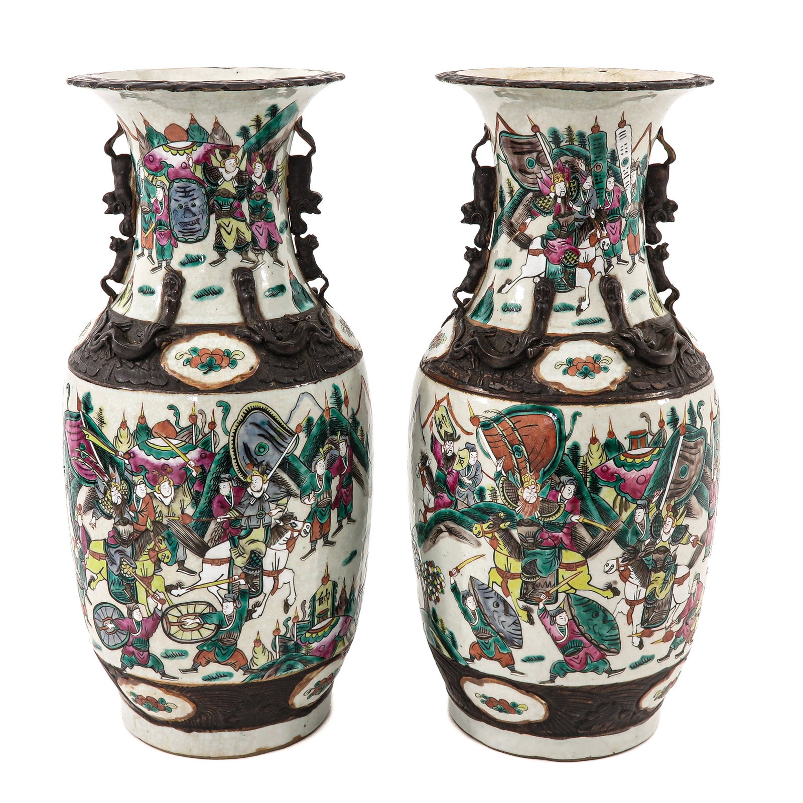 A Pair of Nanking Baluster Vases (1 of 6)