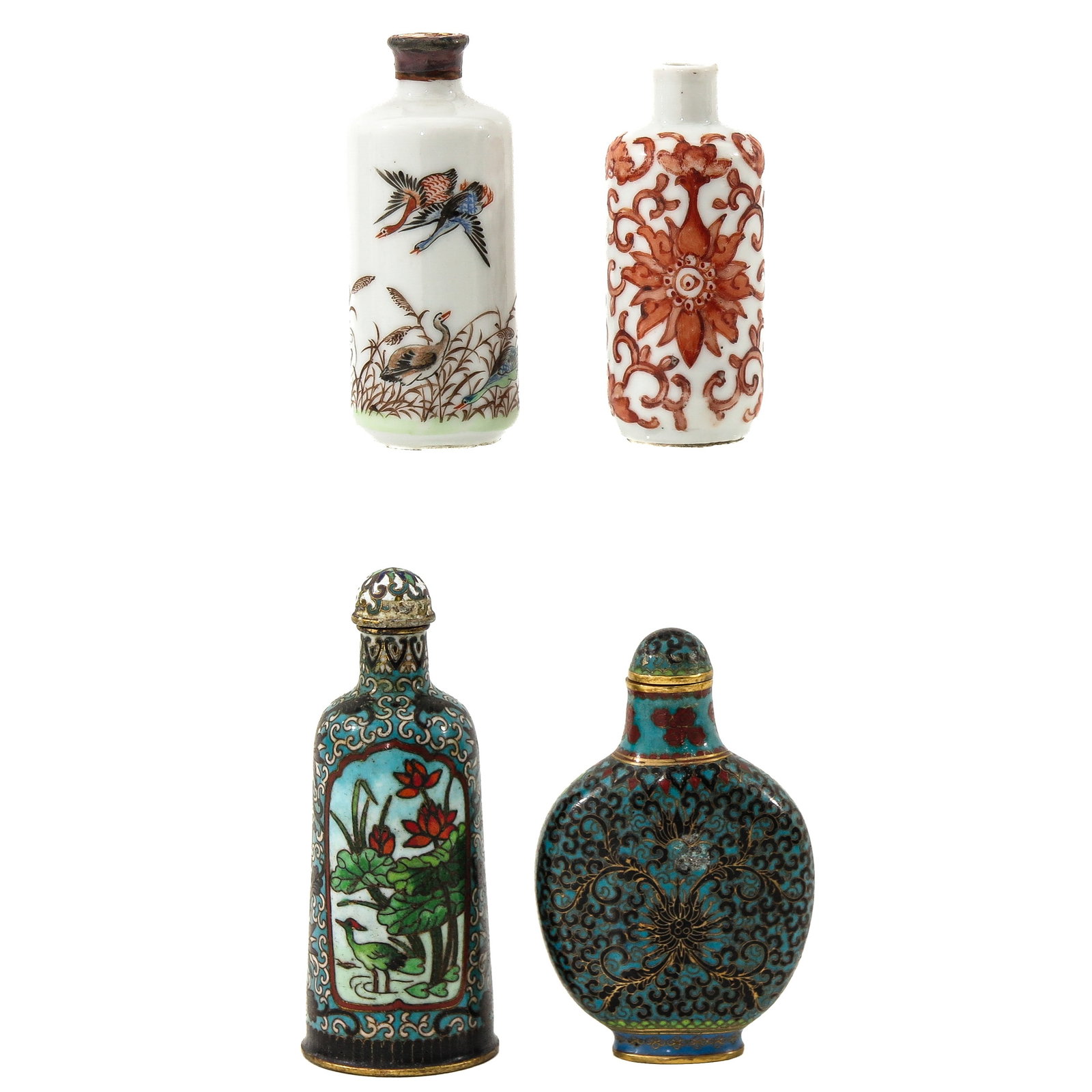 A Group of 4 Snuff Bottles (1 of 6)