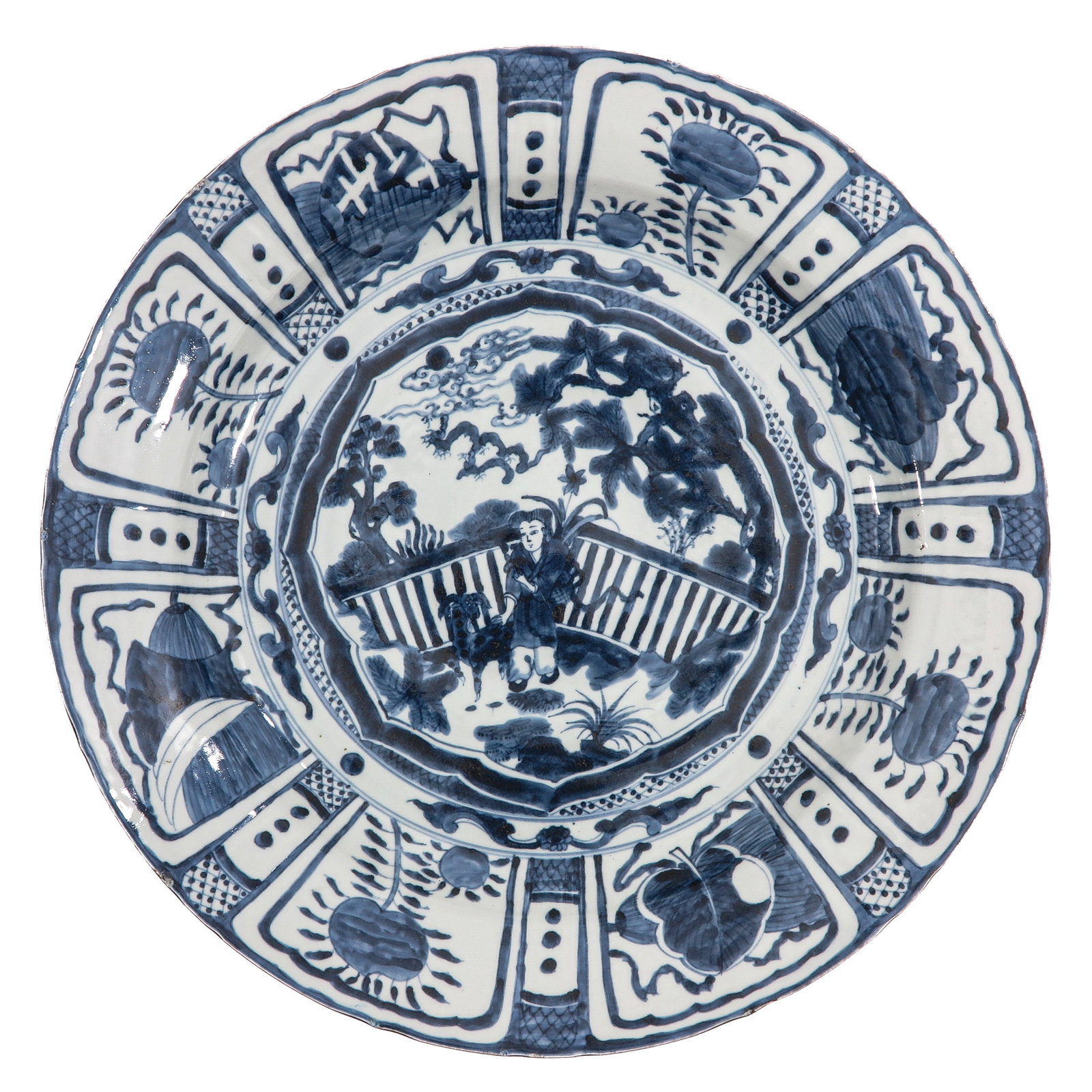 A Large Blue and White Charger (1 of 4)