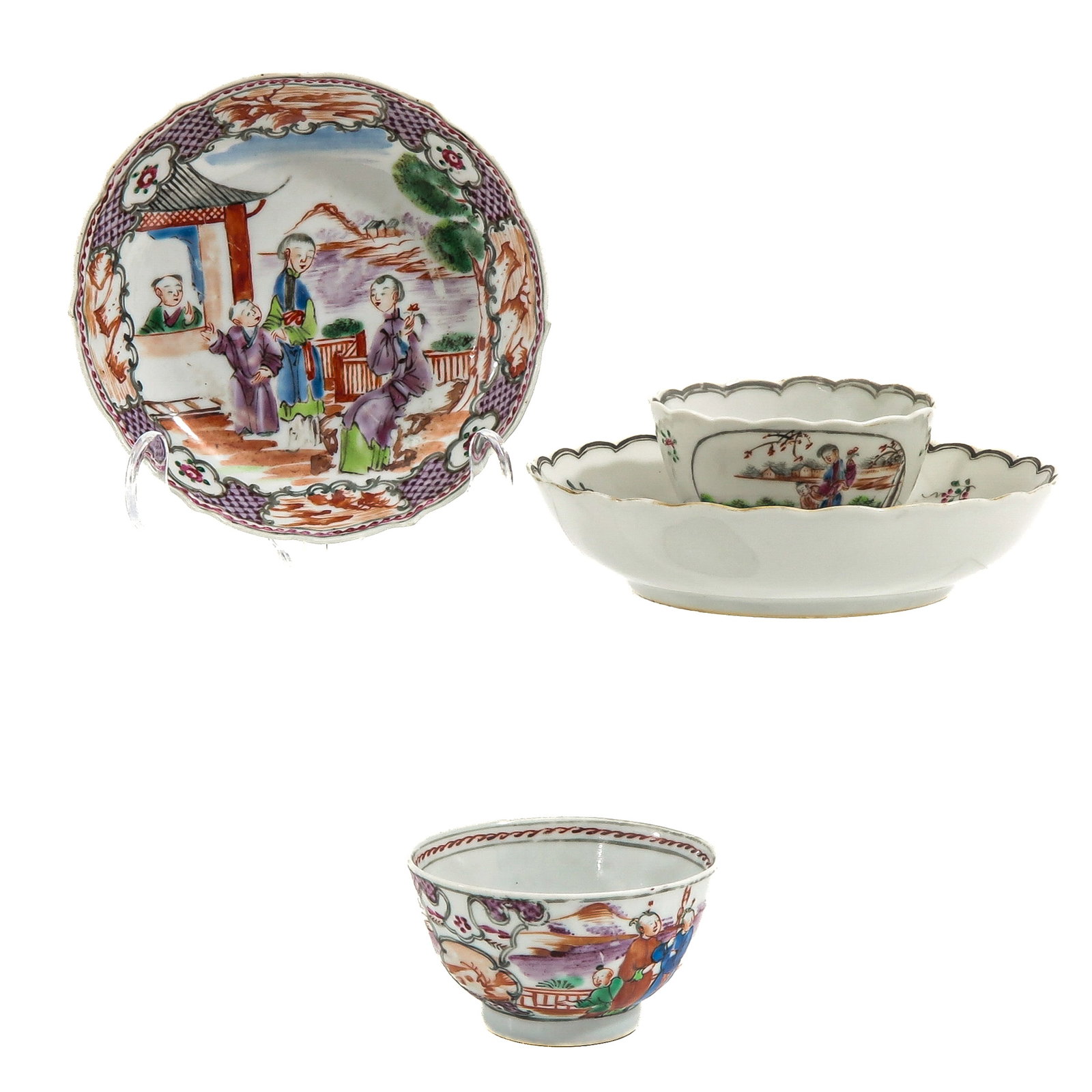 A Lot of 2 Cups and Saucers (1 of 8)