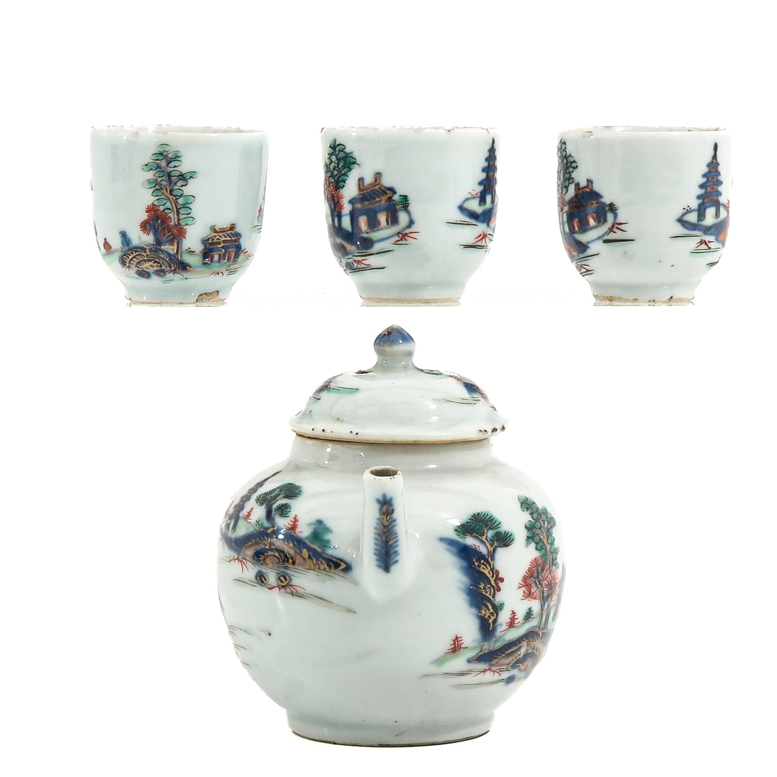 A Polychrome Decor Teapot - 4
