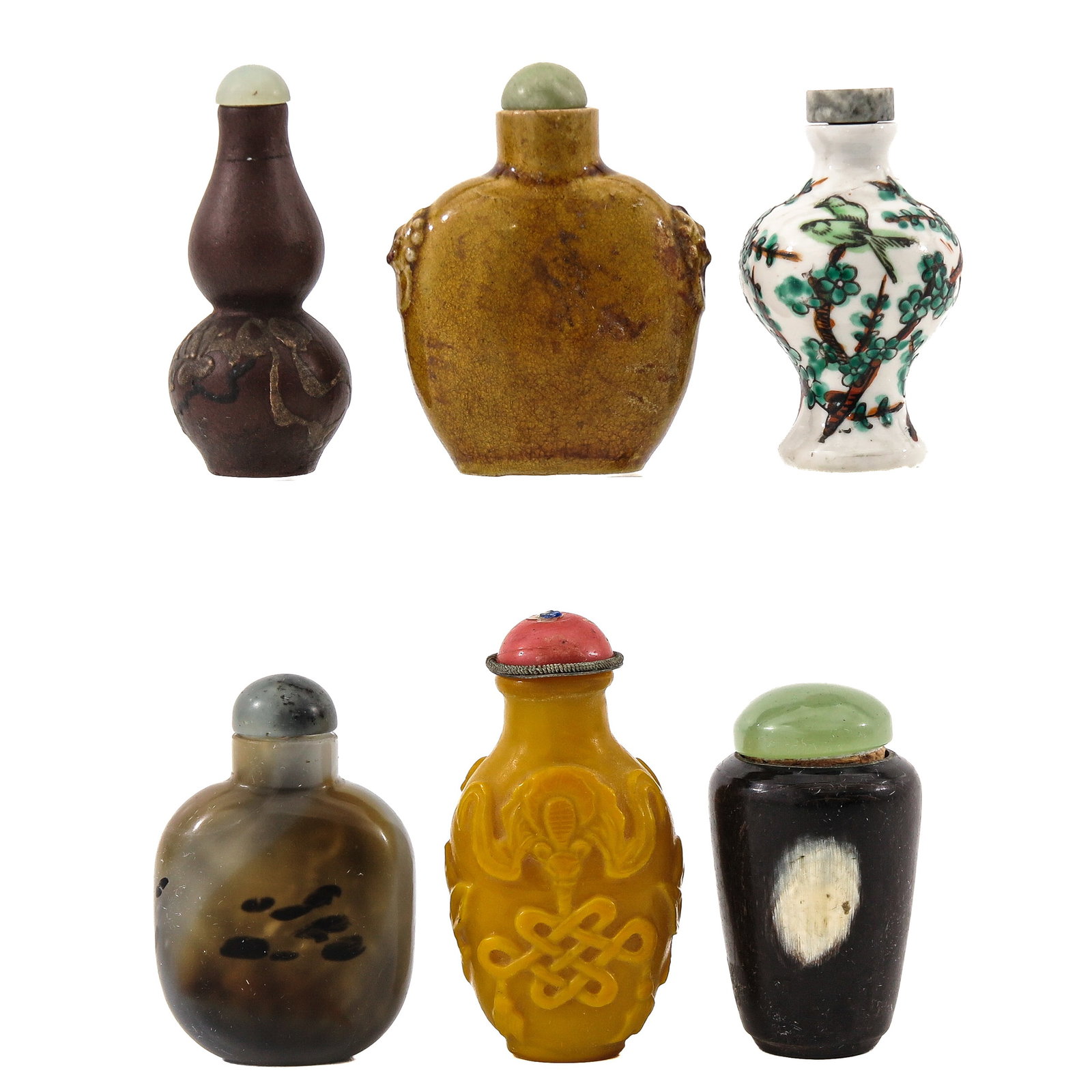 A Group of 6 Snuff Bottles (1 of 6)