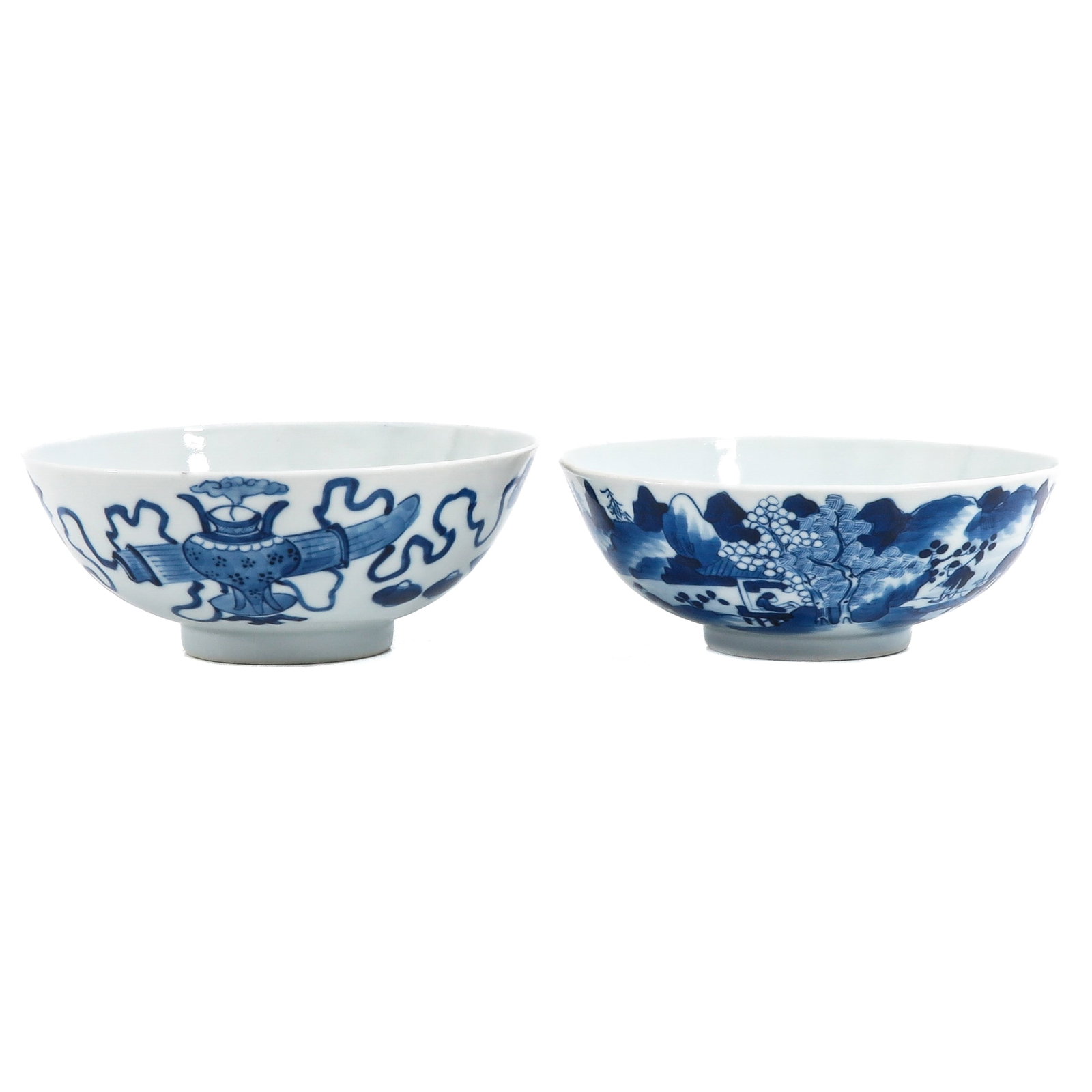 A Lot of 2 Blue and White Bowls (1 of 6)