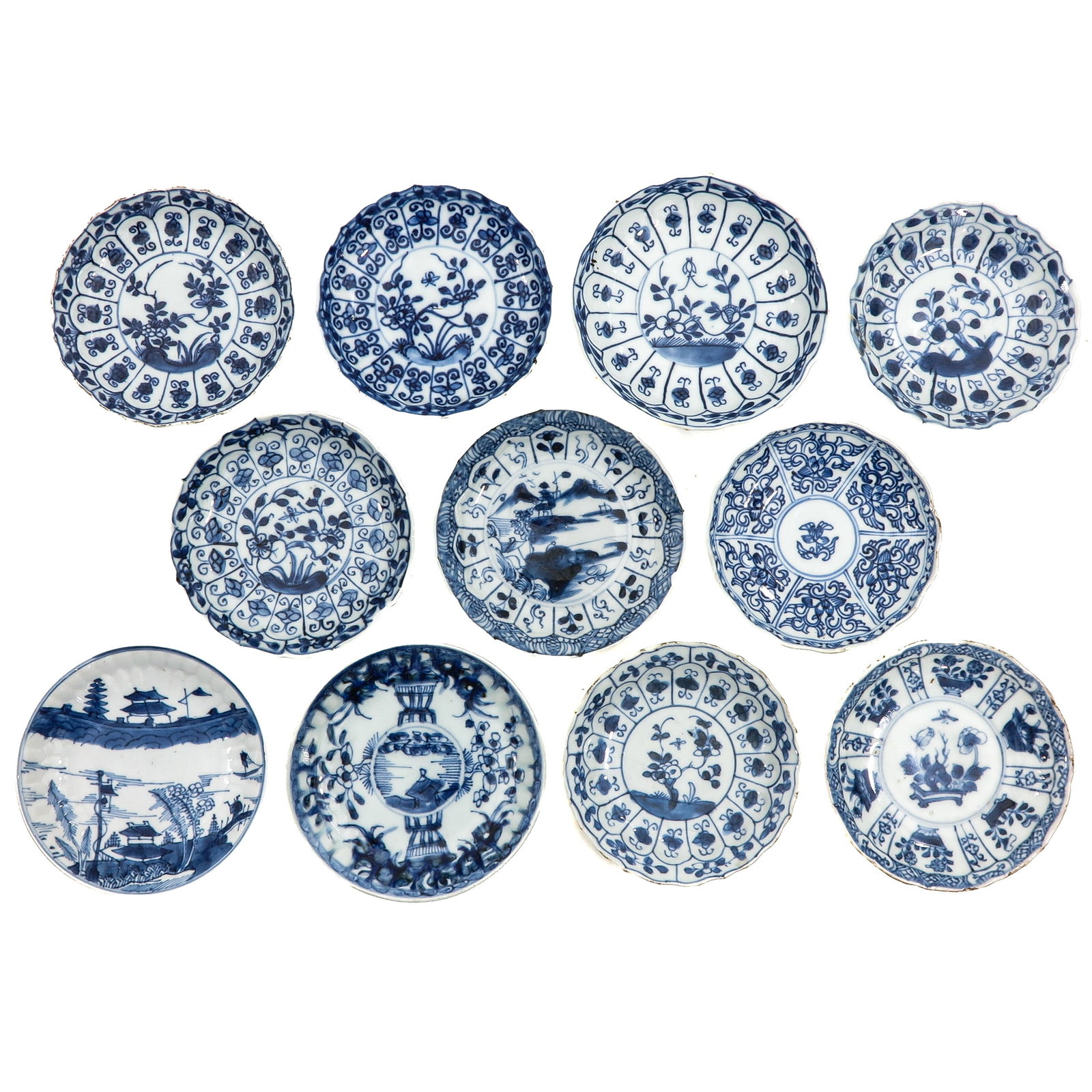 A Group of Blue and White Saucers (1 of 8)