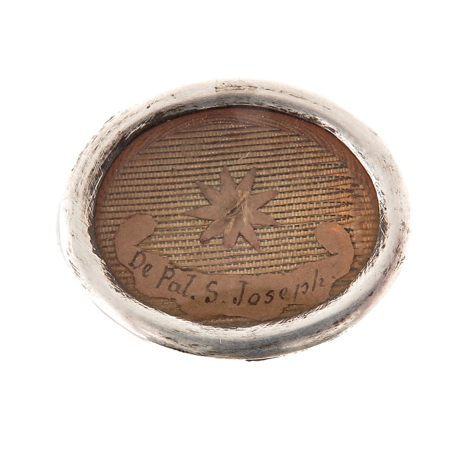Sealed Theca: containing a relic ex pallio of Saint Joseph, husband of the Blessed Virgin Mary (bridegroom of Mary, patron of workers and families), with certificate, length 3 cm., you are purchasing the case, the 