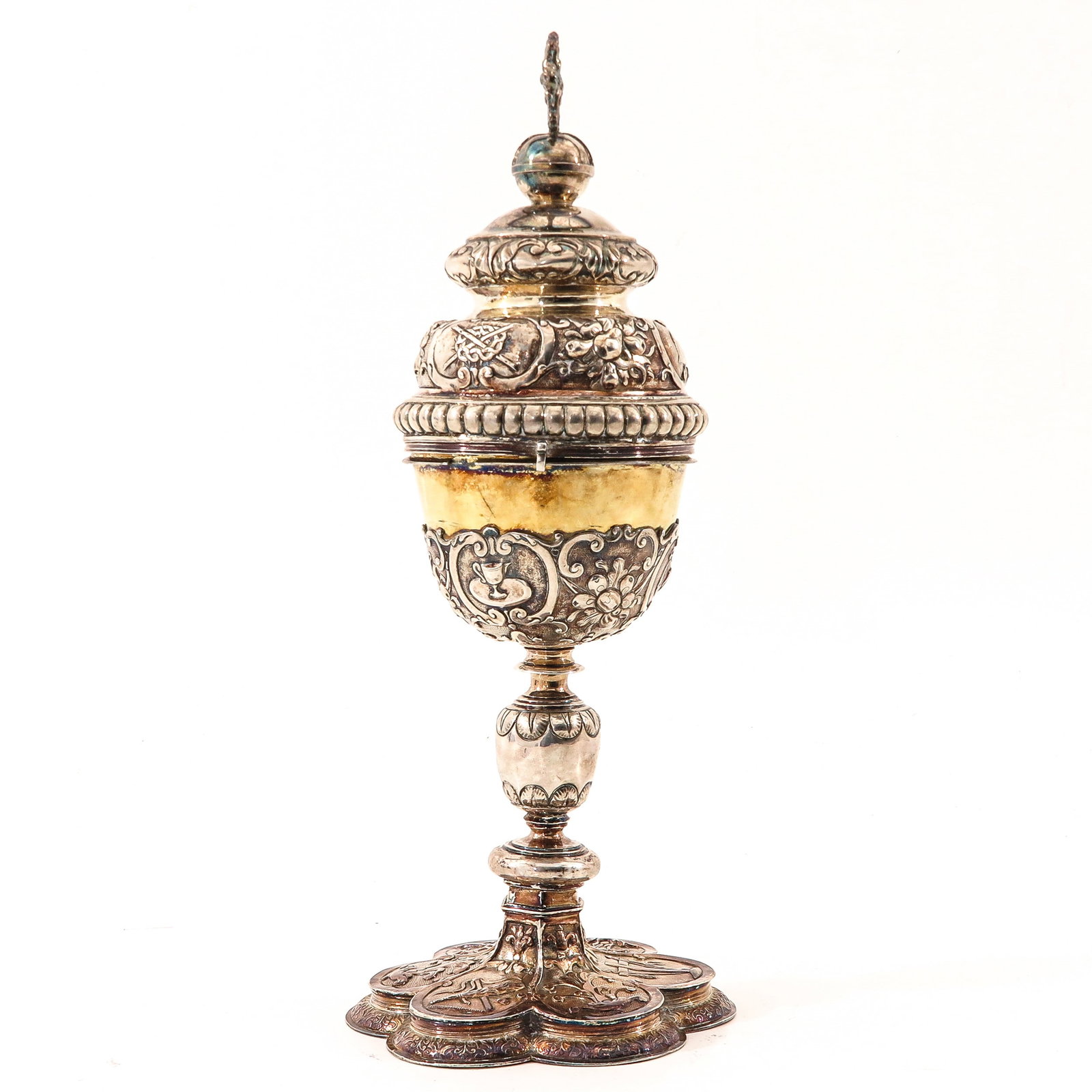 A 17th Century Solid Silver Ciborium - 4