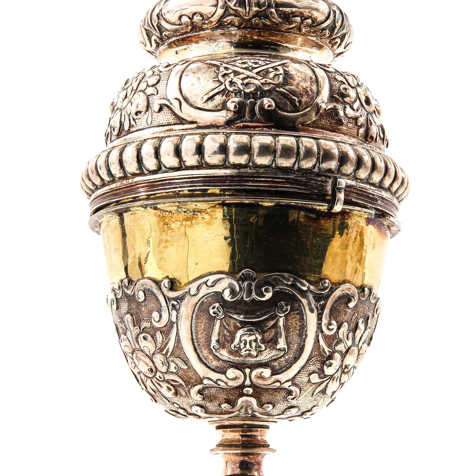 A 17th Century Solid Silver Ciborium - 9