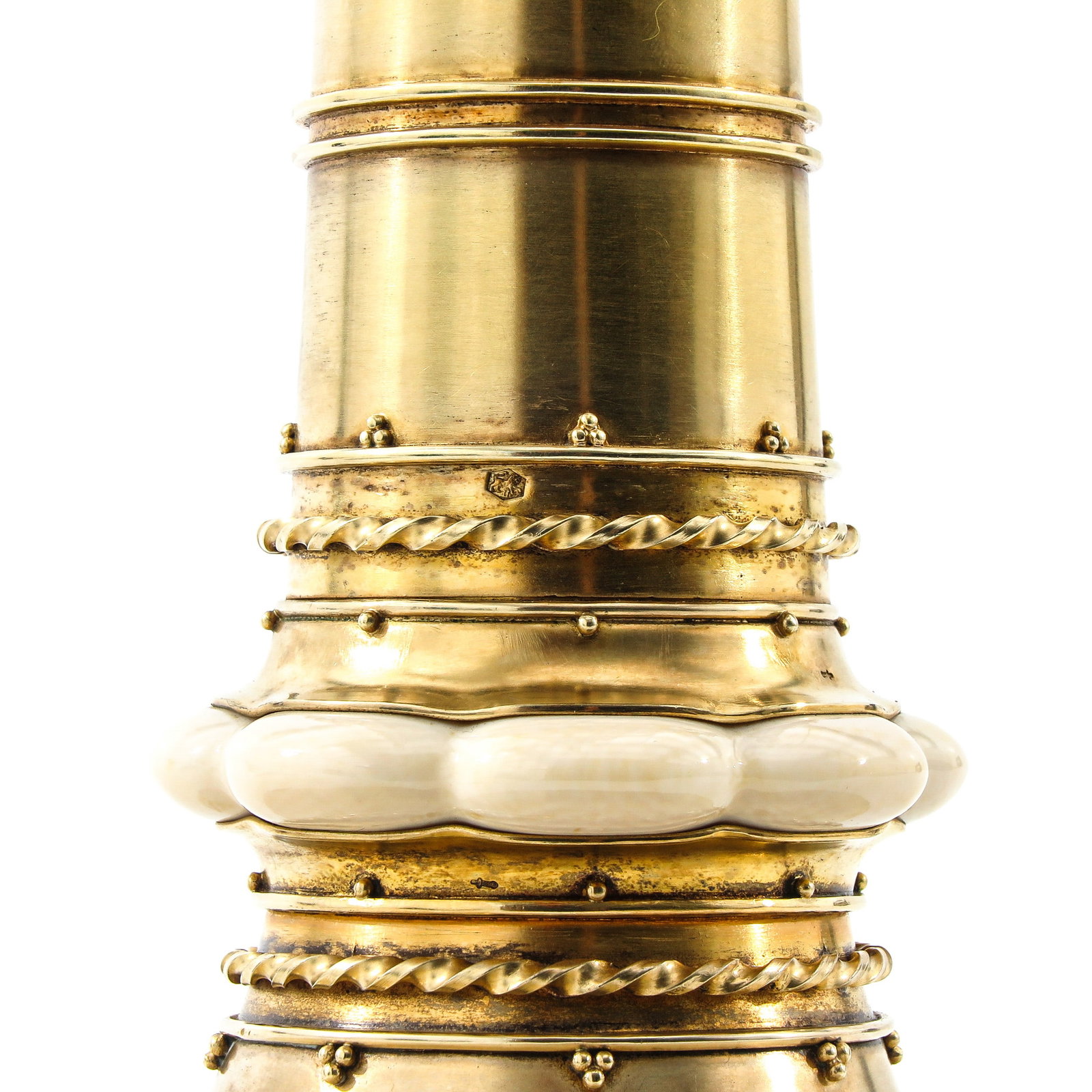 A Rare Solid Gilt Silver Monstrance - 8
