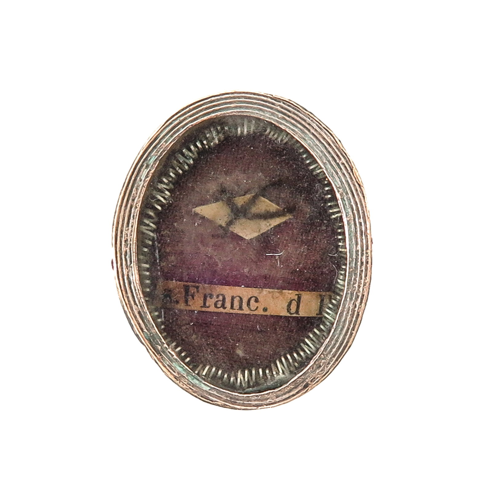 Sealed Theca: containing relic of Saint Francis the Jerome (priest, patron of missionaries and preachers), with certificate, you are buying the case, the relics are a gift, length 25 mm.