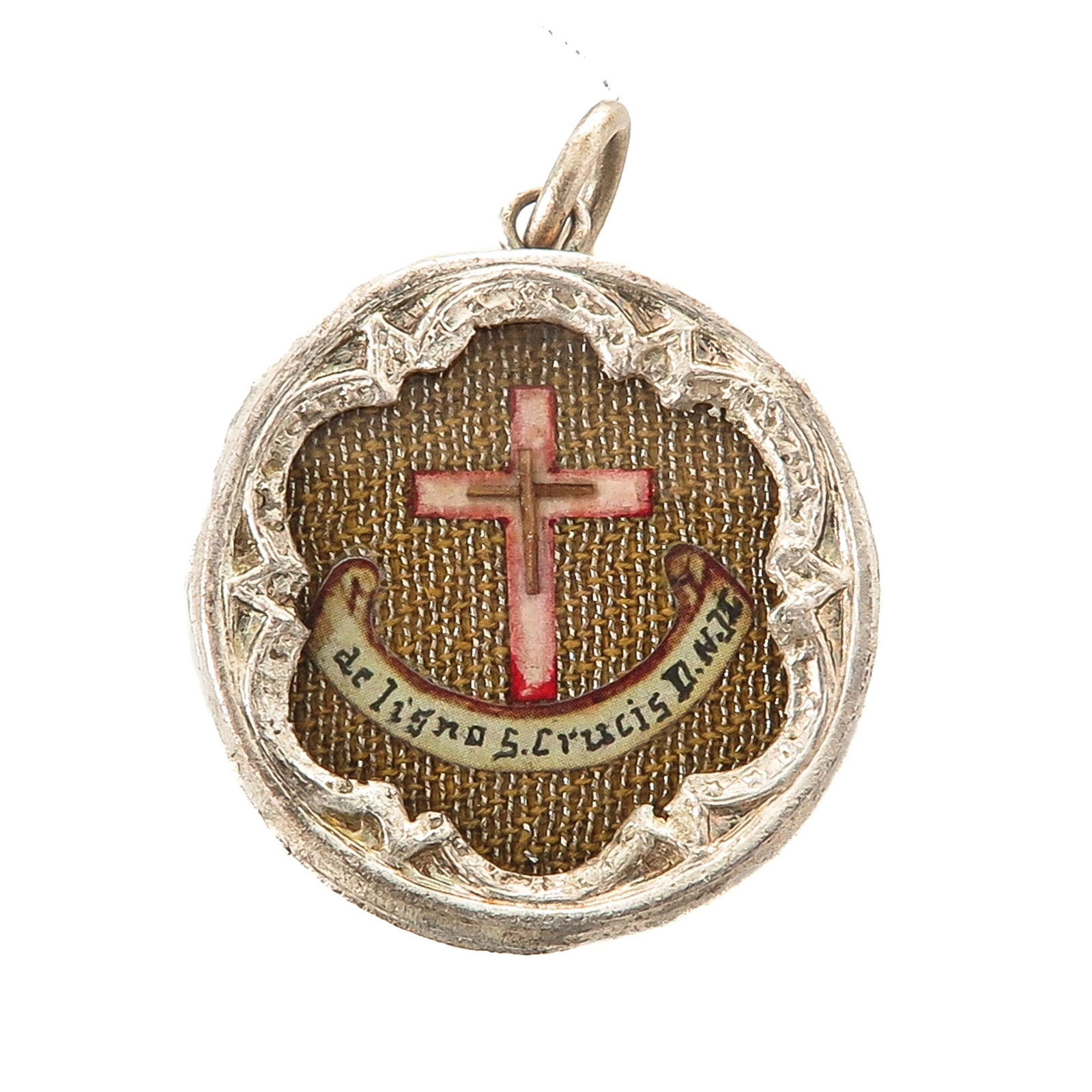 Sealed Theca: containing relic of the Holy Cross, diameter 3.5 cm., you are buying the case, the relics are a gift