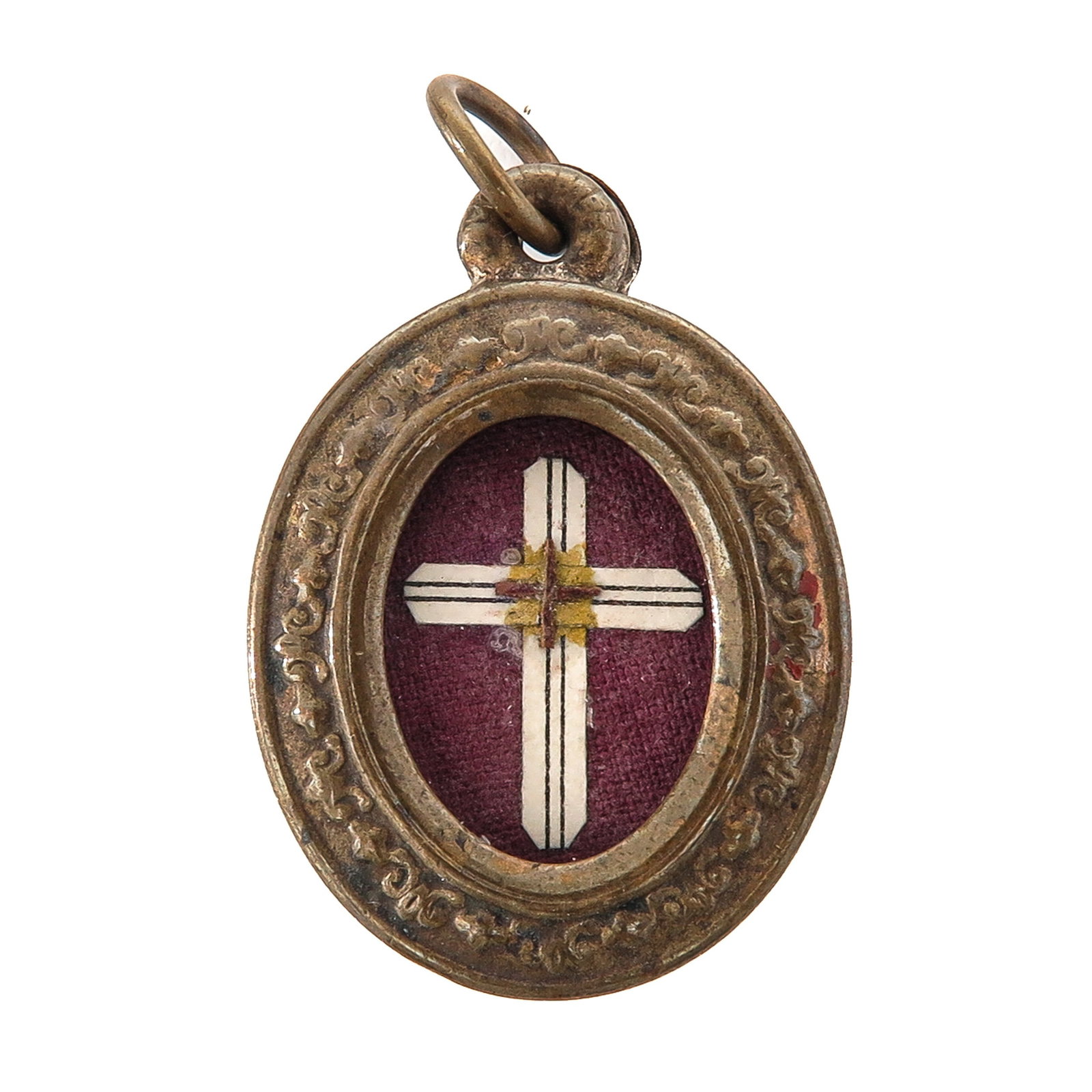 Sealed Theca: containing relic of the Holy Cross, length 4 cm., you are purchasing the case, the relics are a gift