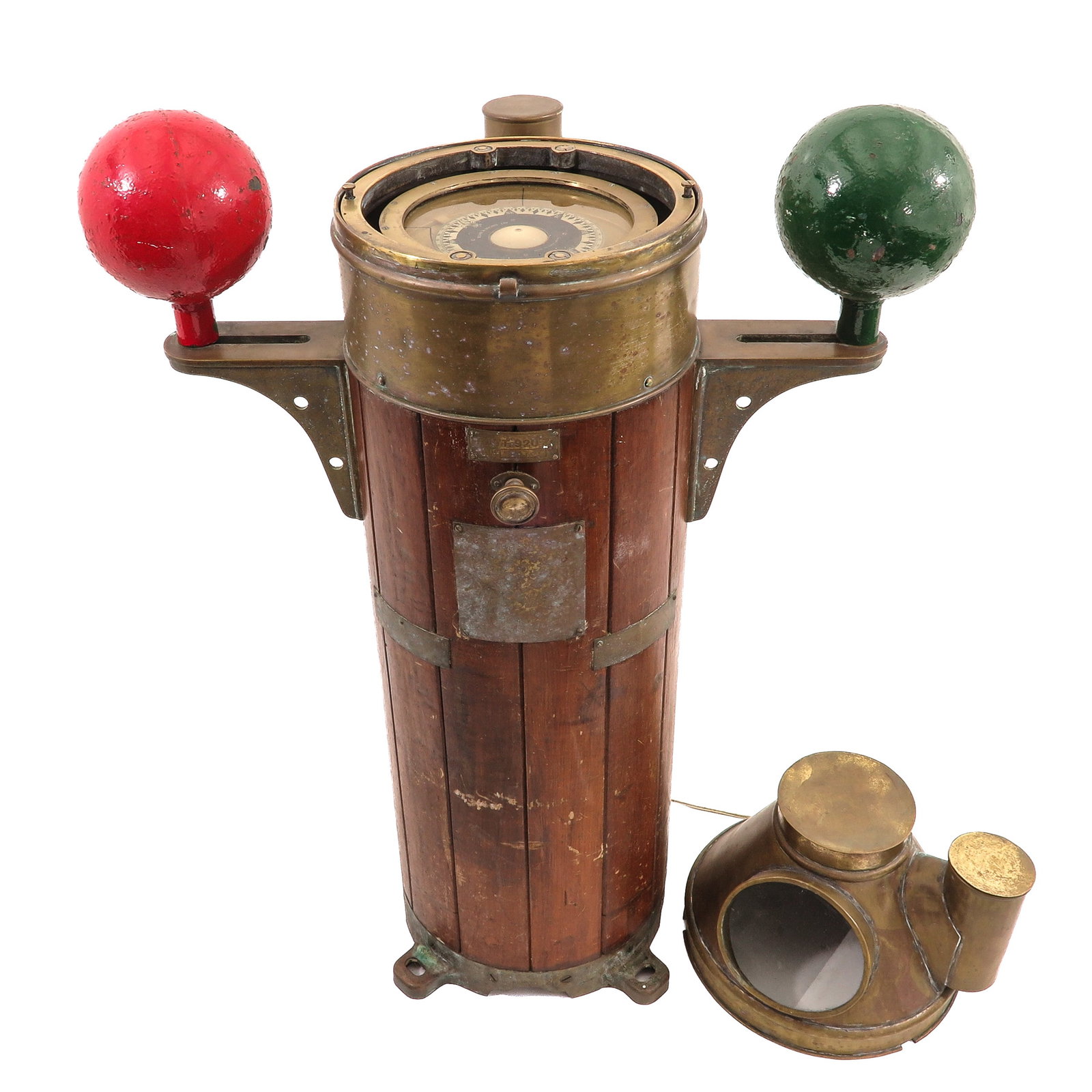 A Ship's Compass: Kelvin & Hughes England, height 123 cm.