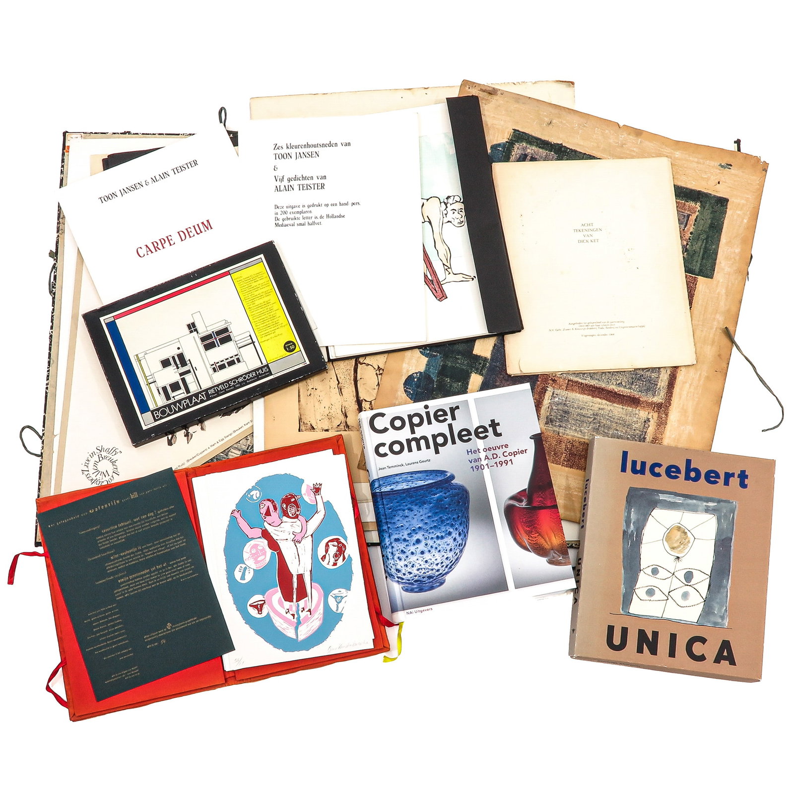 A Diverse Collection of Items: consisting of various works of art, art books and documentation, including Lucebert Unica
