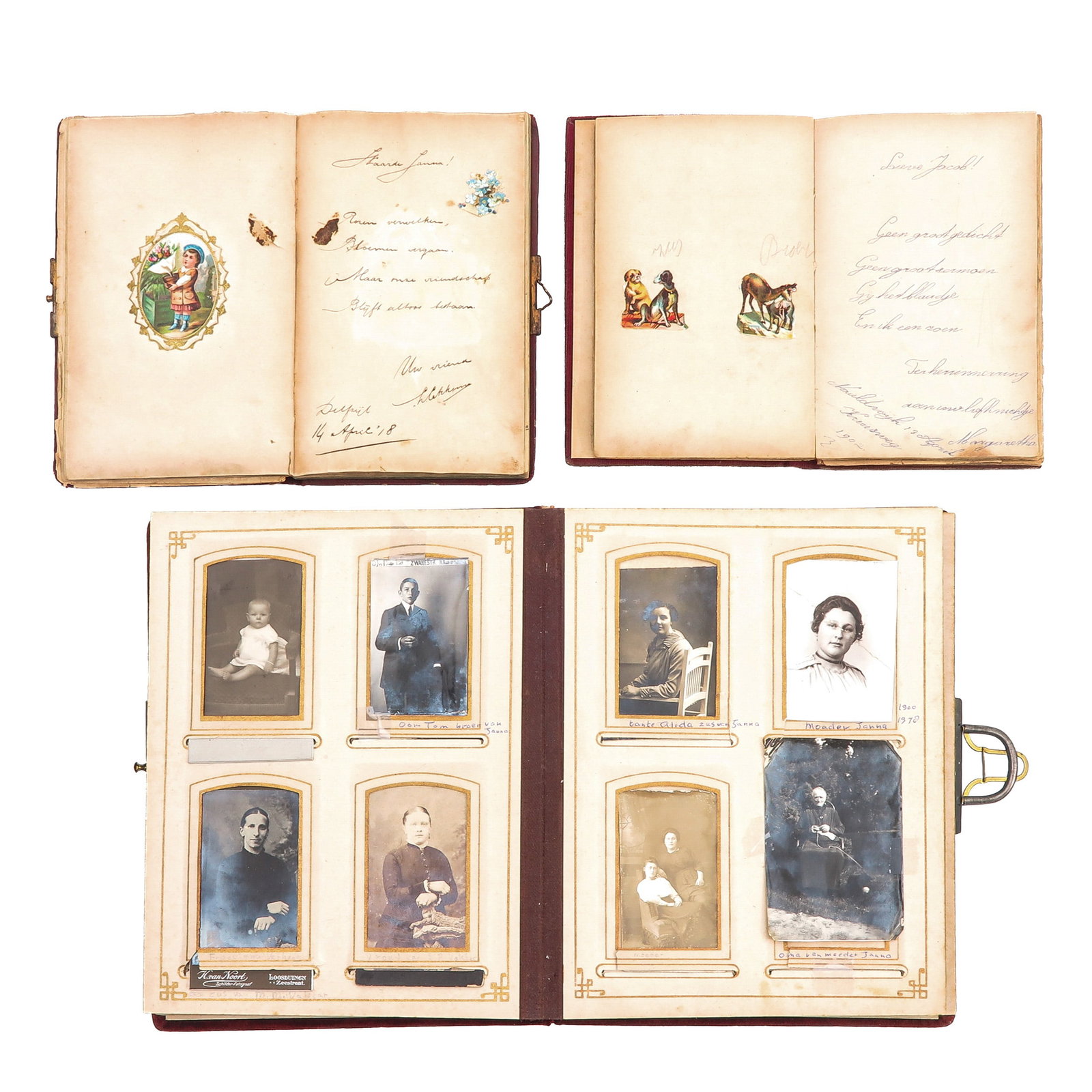 A Collection of Paper Memorabilia: consisting of a photo album and 2 poetry albums