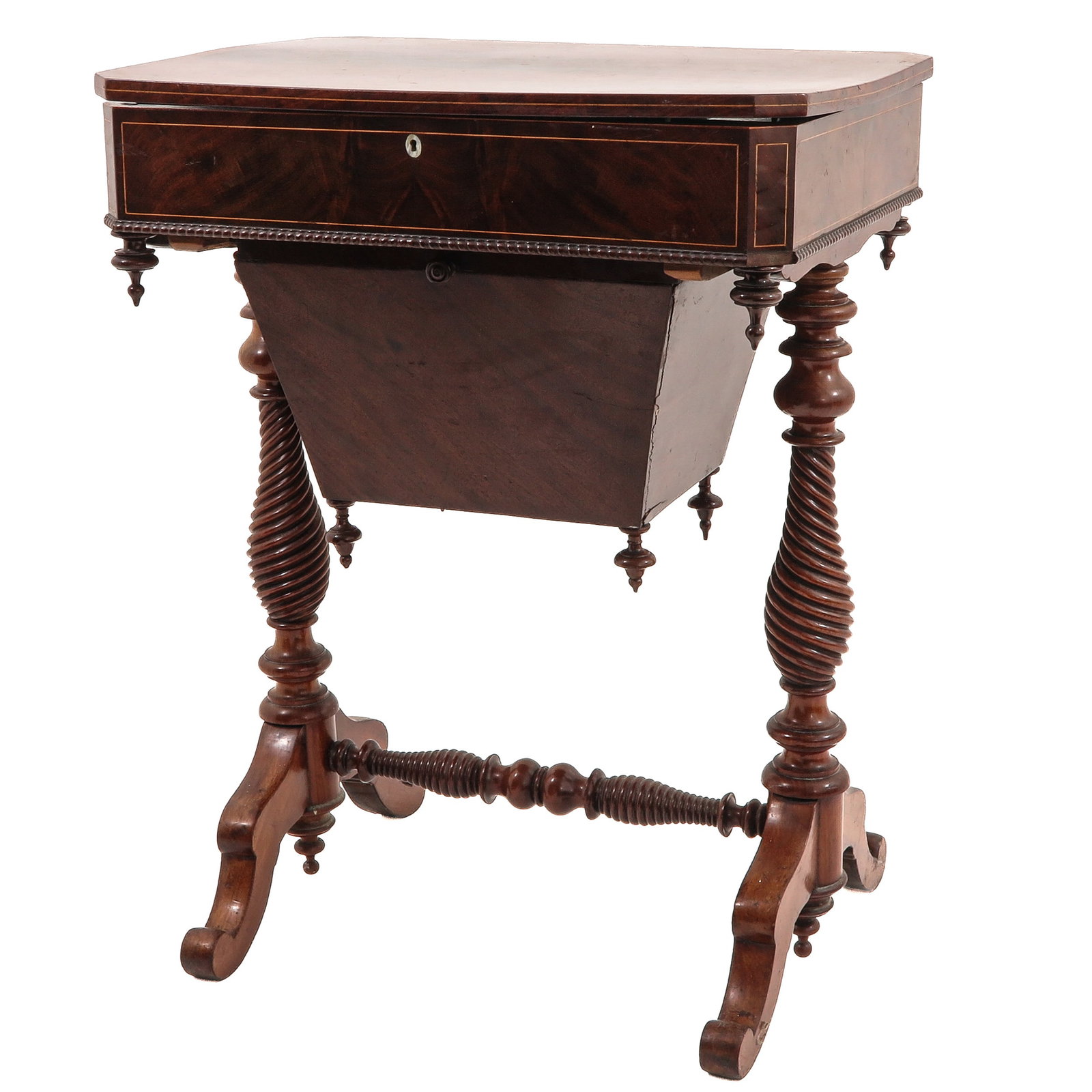 A Sewing Table: 19th century, height 74 cm.