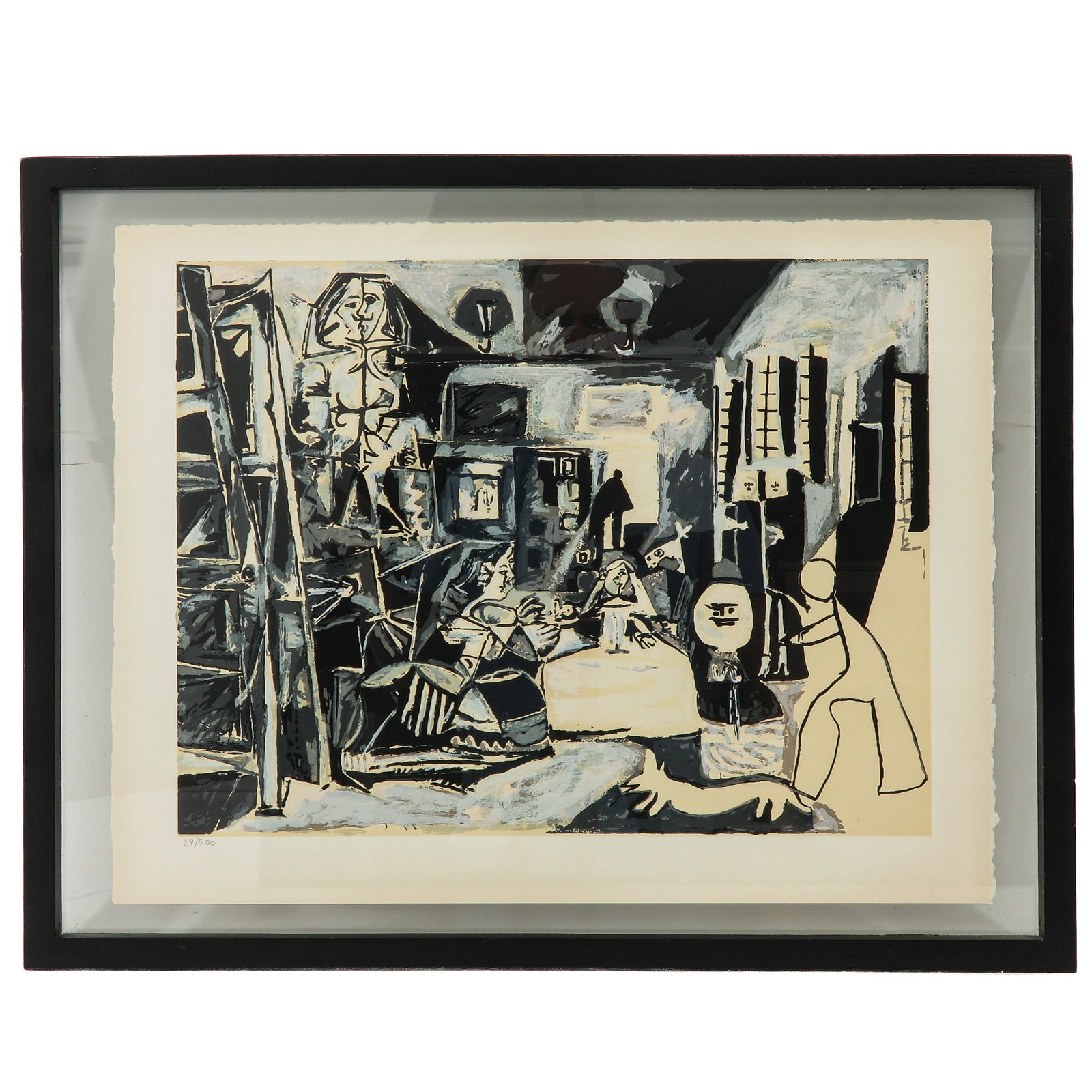 A Pablo Picasso Screenprint: Las Meninas, by Pablo Picasso, numbered 29/500, 52 x 41 cm.