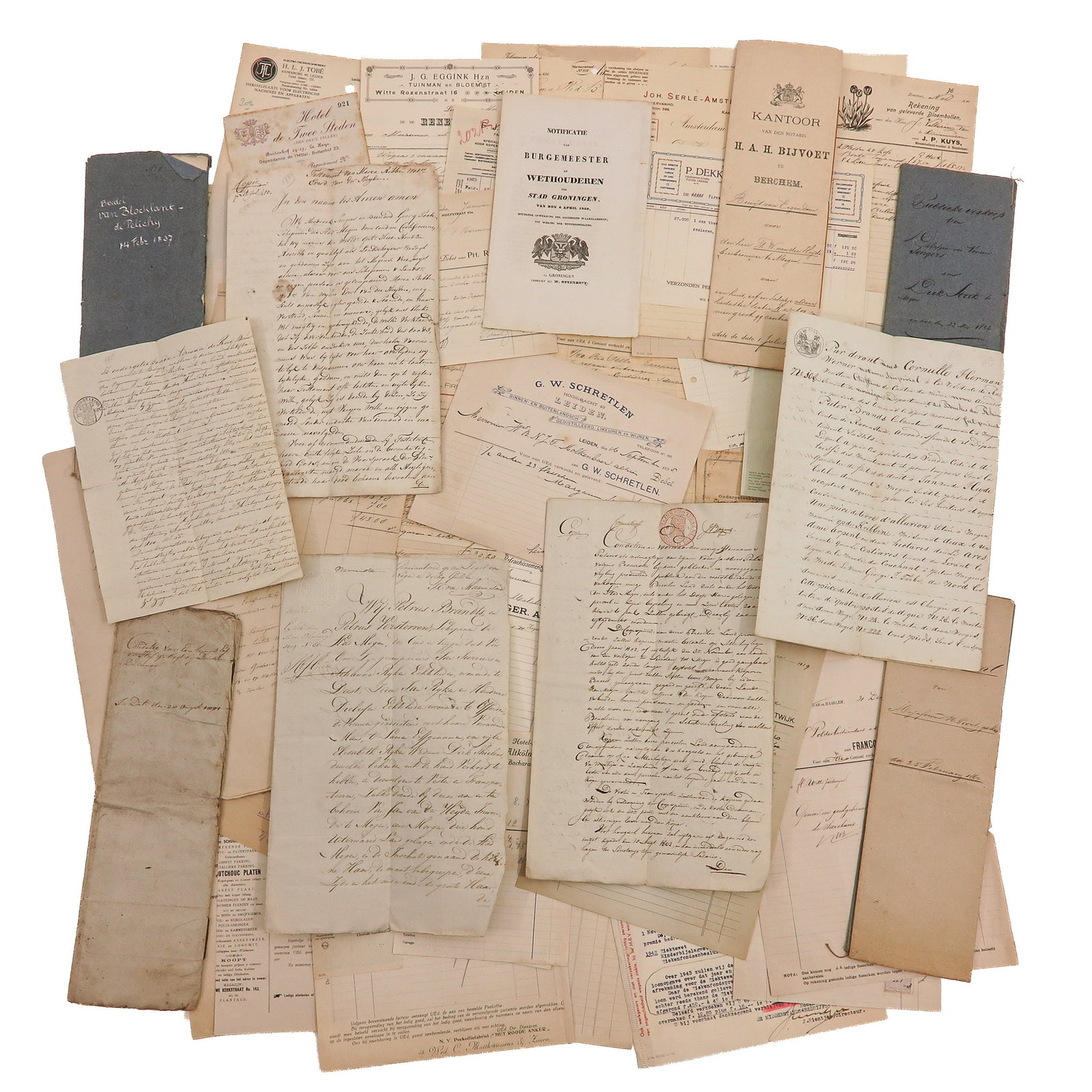 A Collection of Old Documents: consisting of a collection of deeds, wills, invoices and other historical documents