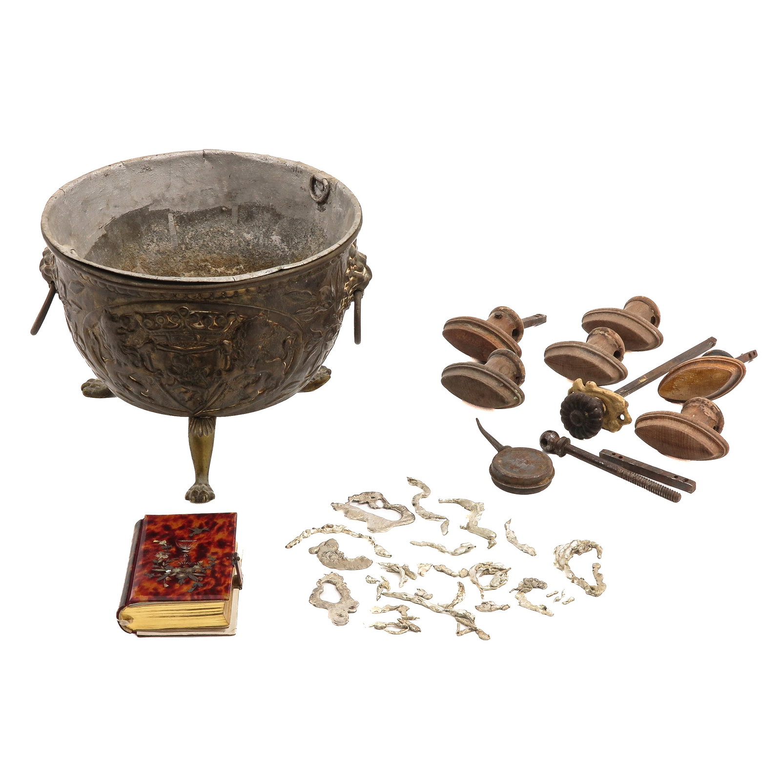 A Diverse Collection of Items: consisting of various objects, including copper block tray, 25 x 19 x 23 cm.