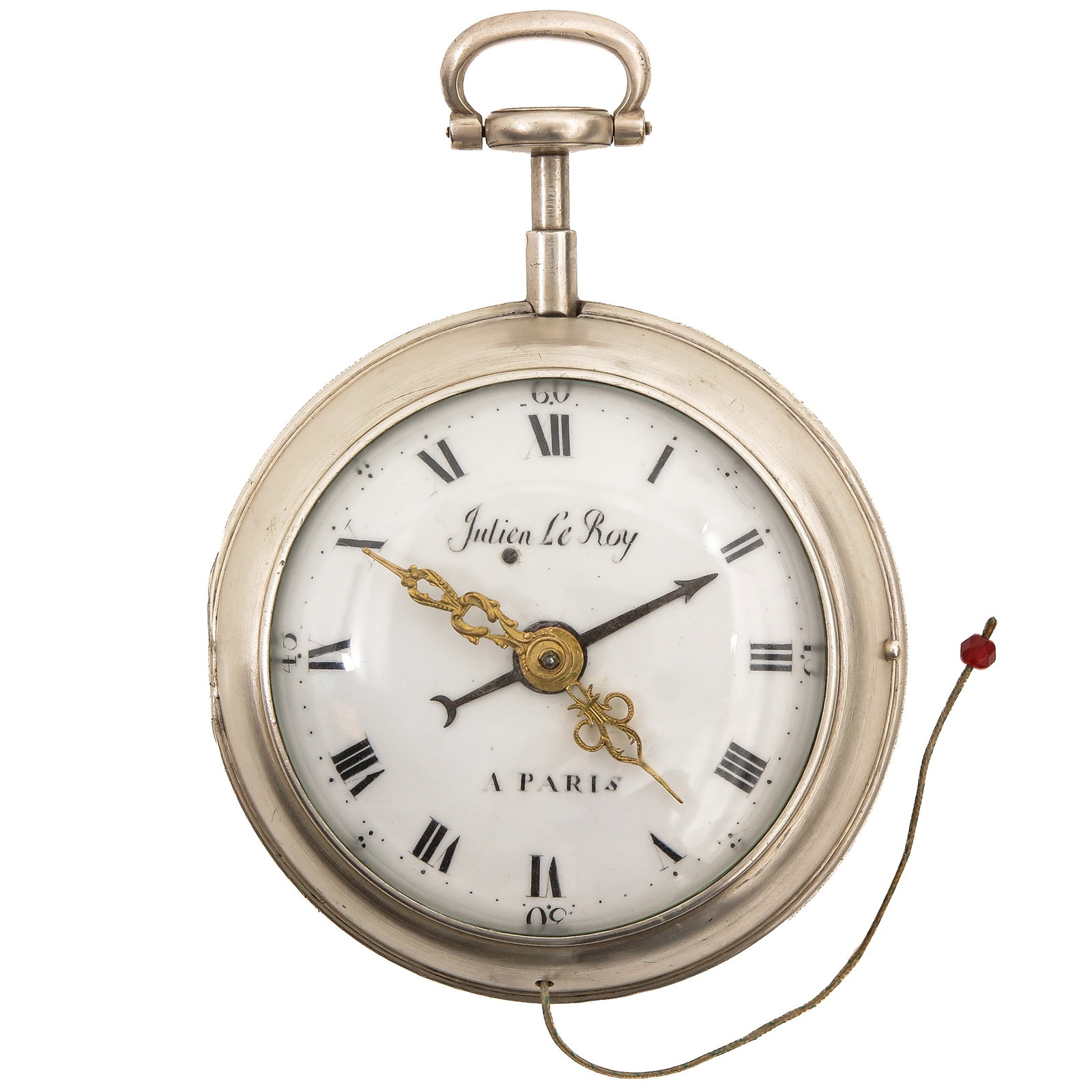 A Coachman's Watch: 18th century, signed Julien Le Roy (1686 - 1759), with repeater, diameter 10 cm.
