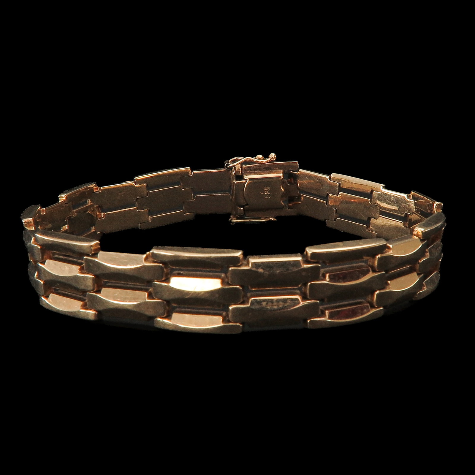 A 14KG Bracelet: 14 Krt. gold, length 19 cm.