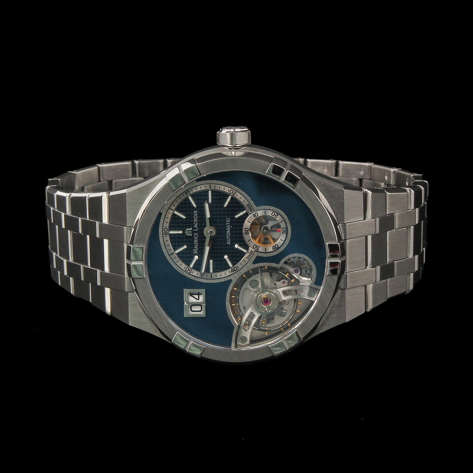 A Men's Muarice Lecroix Watch: Maurice Lecroix, Aikon, Datematic, Master Grand, in original box, case diameter 45 mm.