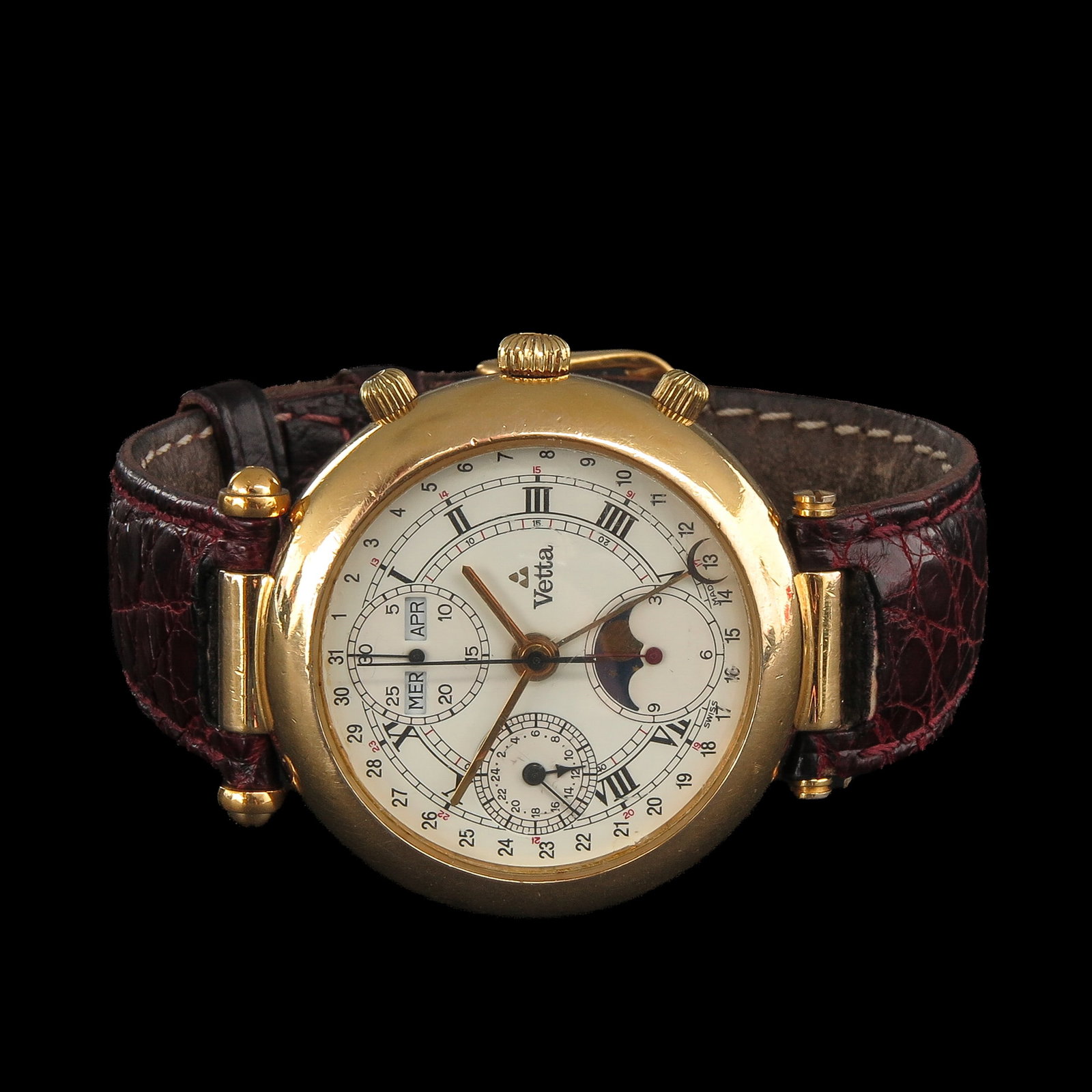 A Men's Vetta Watch: Vetta, Valjoux 7751, automatic, moonphase, case diameter 38 mm.